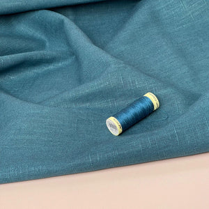 Breeze Petrol - Enzyme Washed Pure Linen Fabric