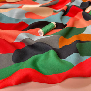 Light & Lush - Paint Drops Viscose Twill Fabric