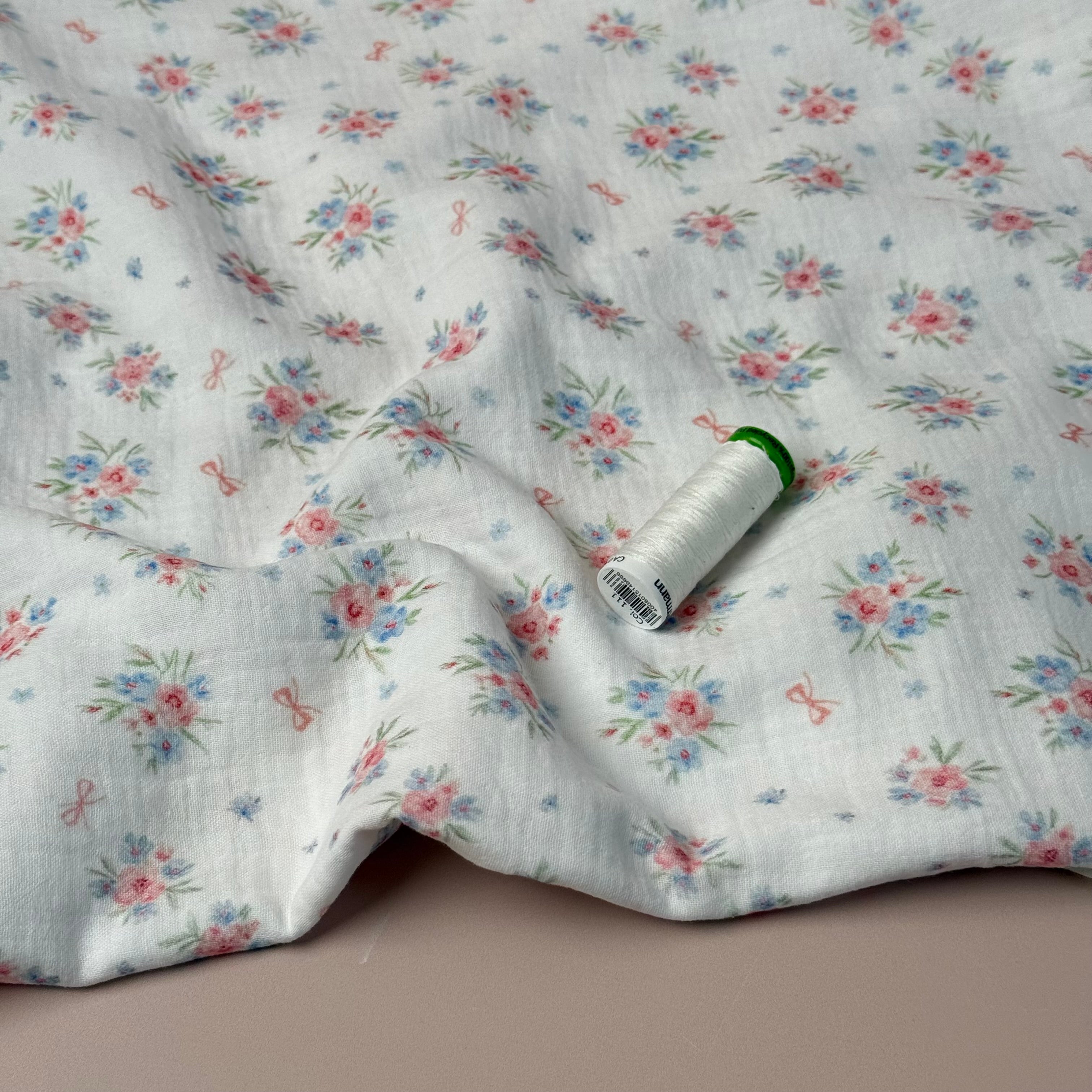 Flowers & Bows GOTS Organic Cotton Double Gauze