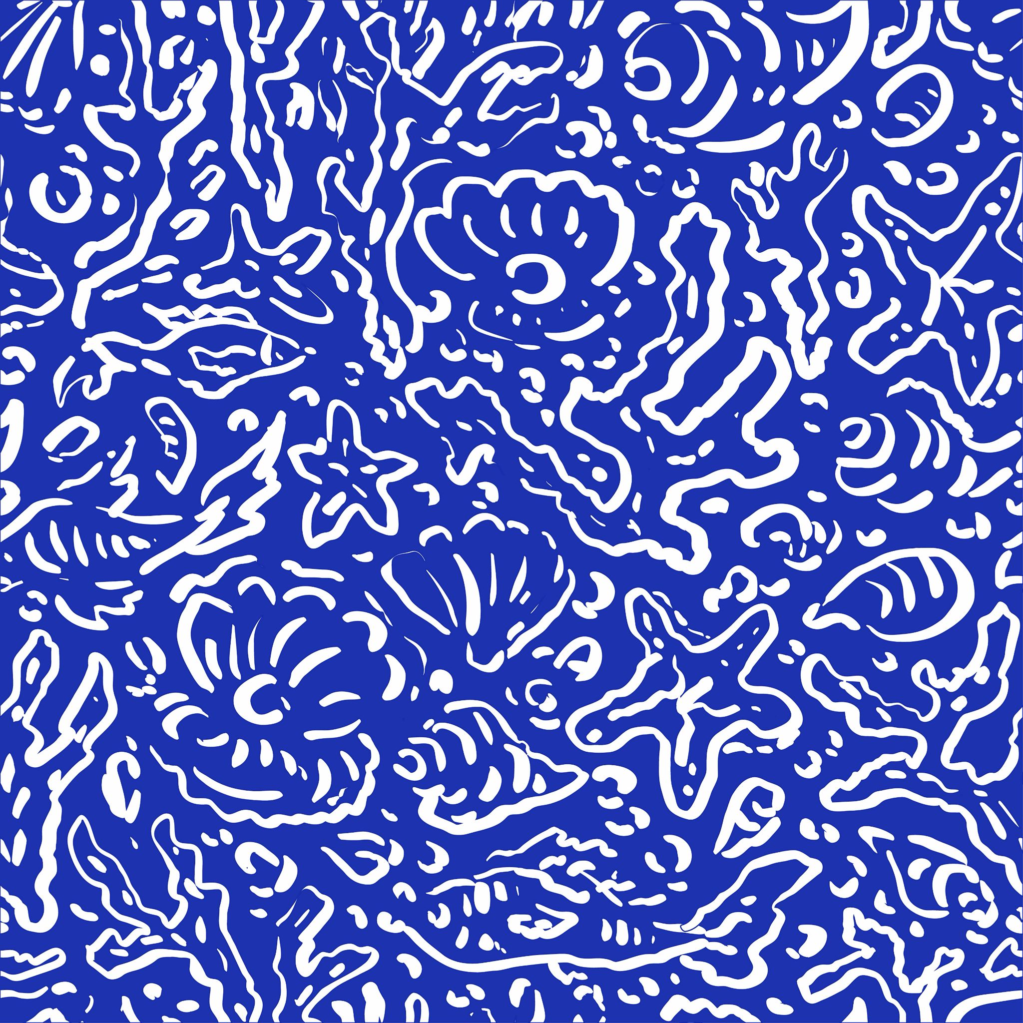 Adventure - Sealife Blue Linen Viscose Blend Fabric