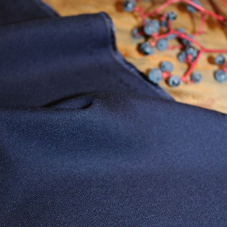 Églantine & Zoé - Atlantic Blue Viscose Crepe Fabric