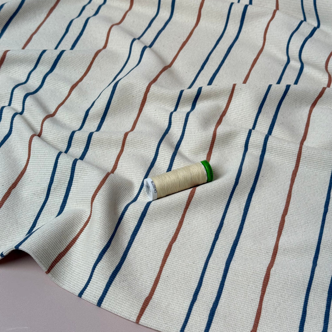 Stripes Natural Organic Cotton Ribbed Jersey