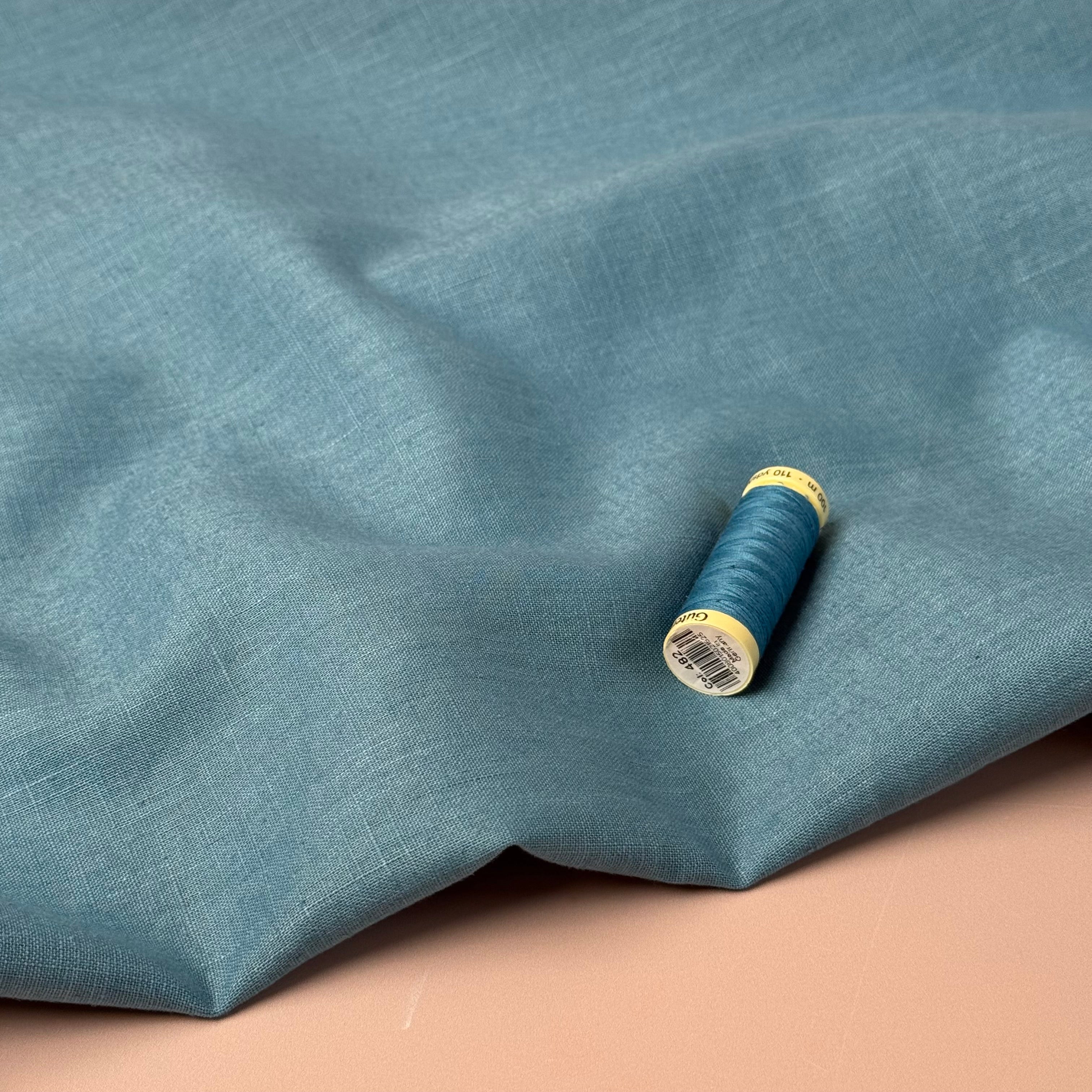 Breeze LIGHT Light Petrol - Enzyme Washed Linen Fabric