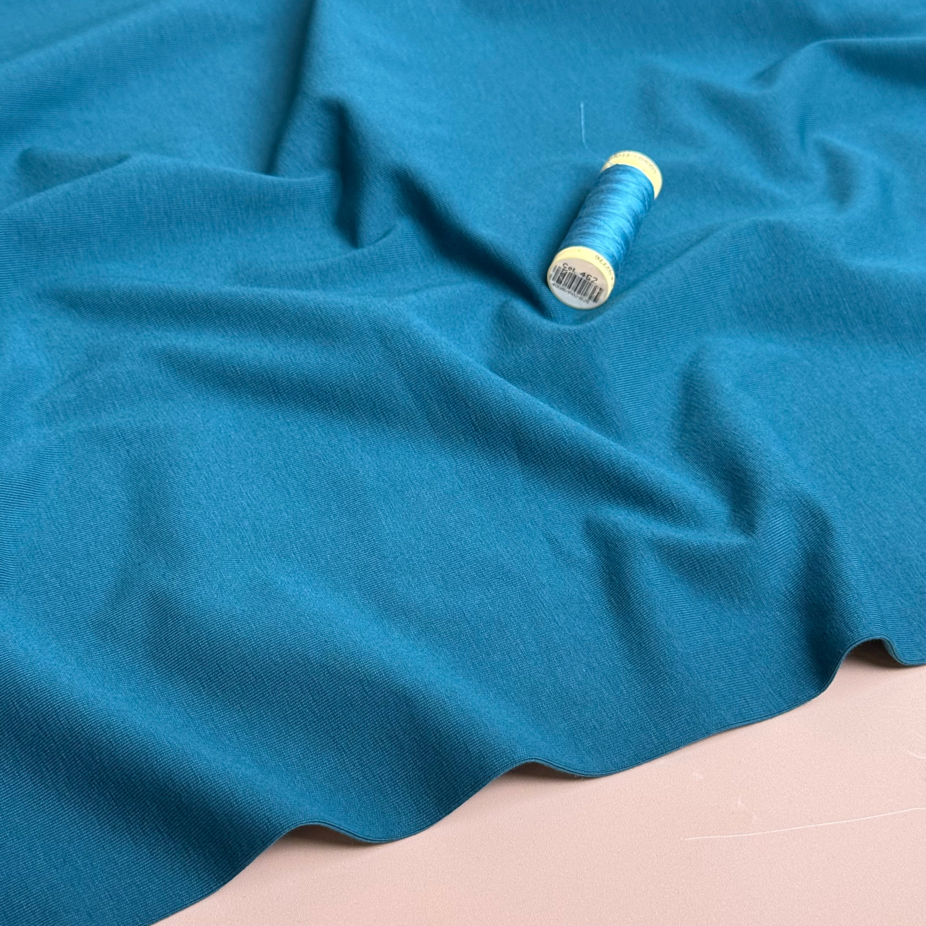 Essential Chic Petrol Cotton Jersey Fabric