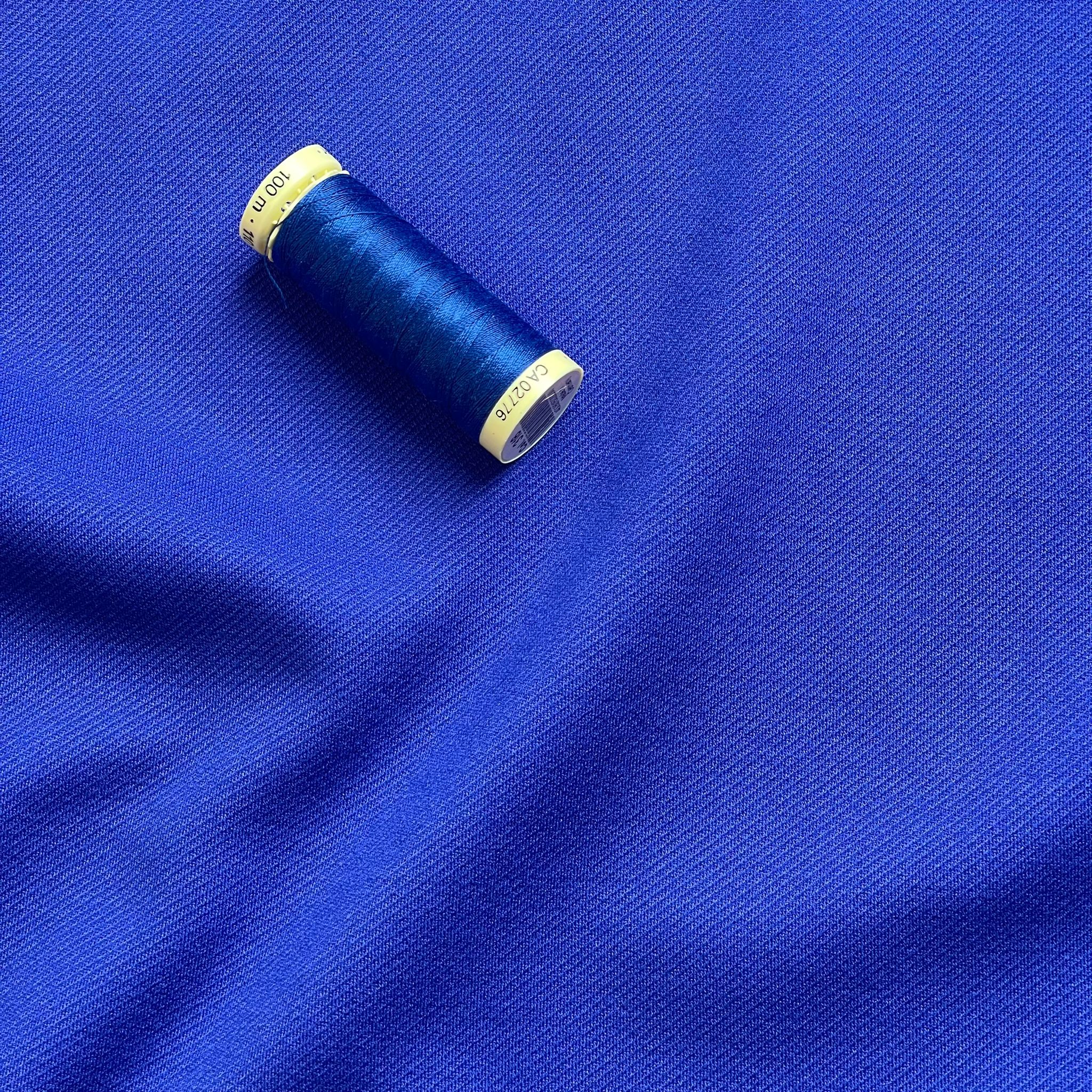 Royal Blue Viscose Ponte Roma Twill Double Knit Fabric