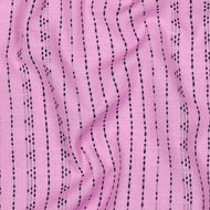 Boho Stripes Pink Yarn Dyed Cotton Jacquard