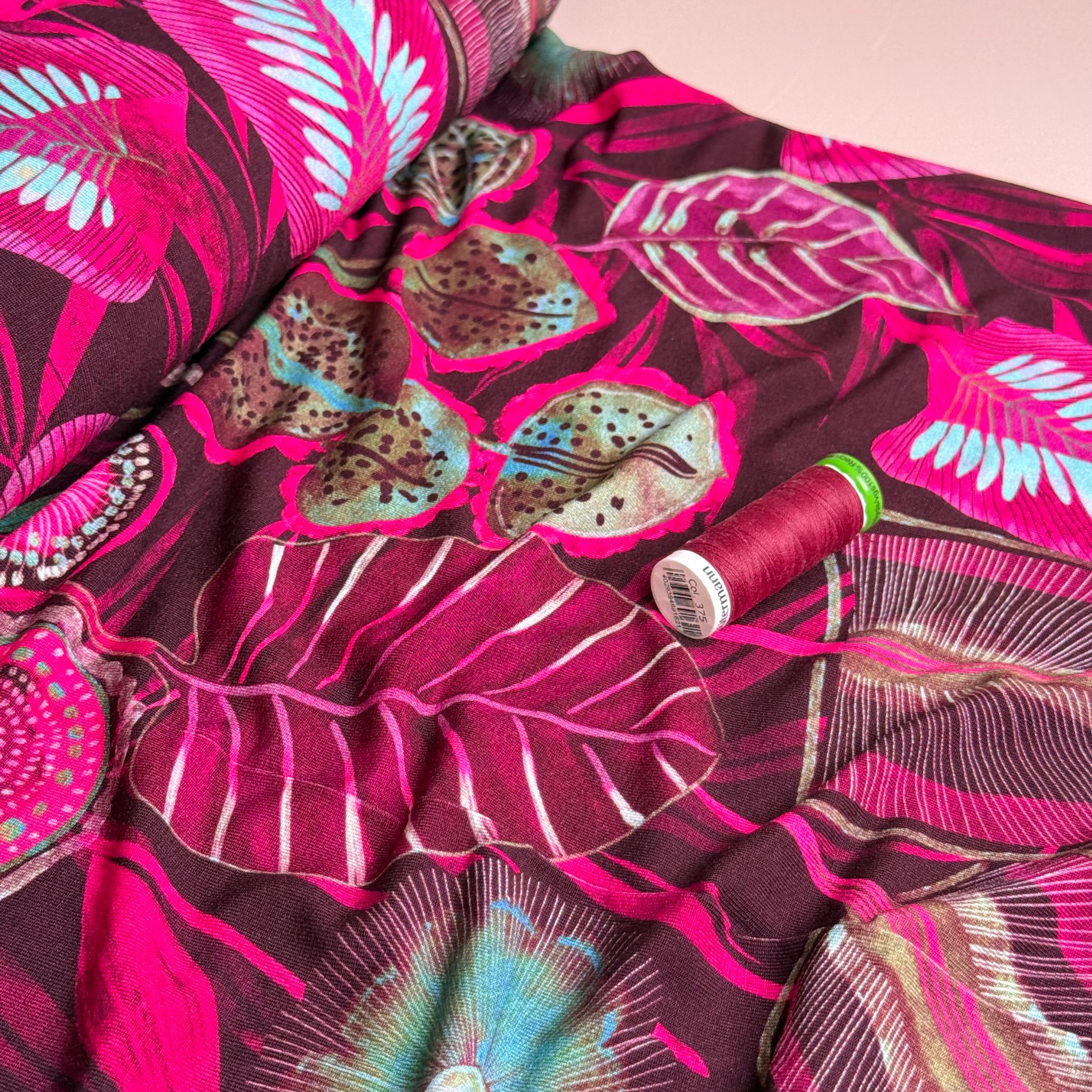 Botanical Blooms Viscose Jersey Fabric