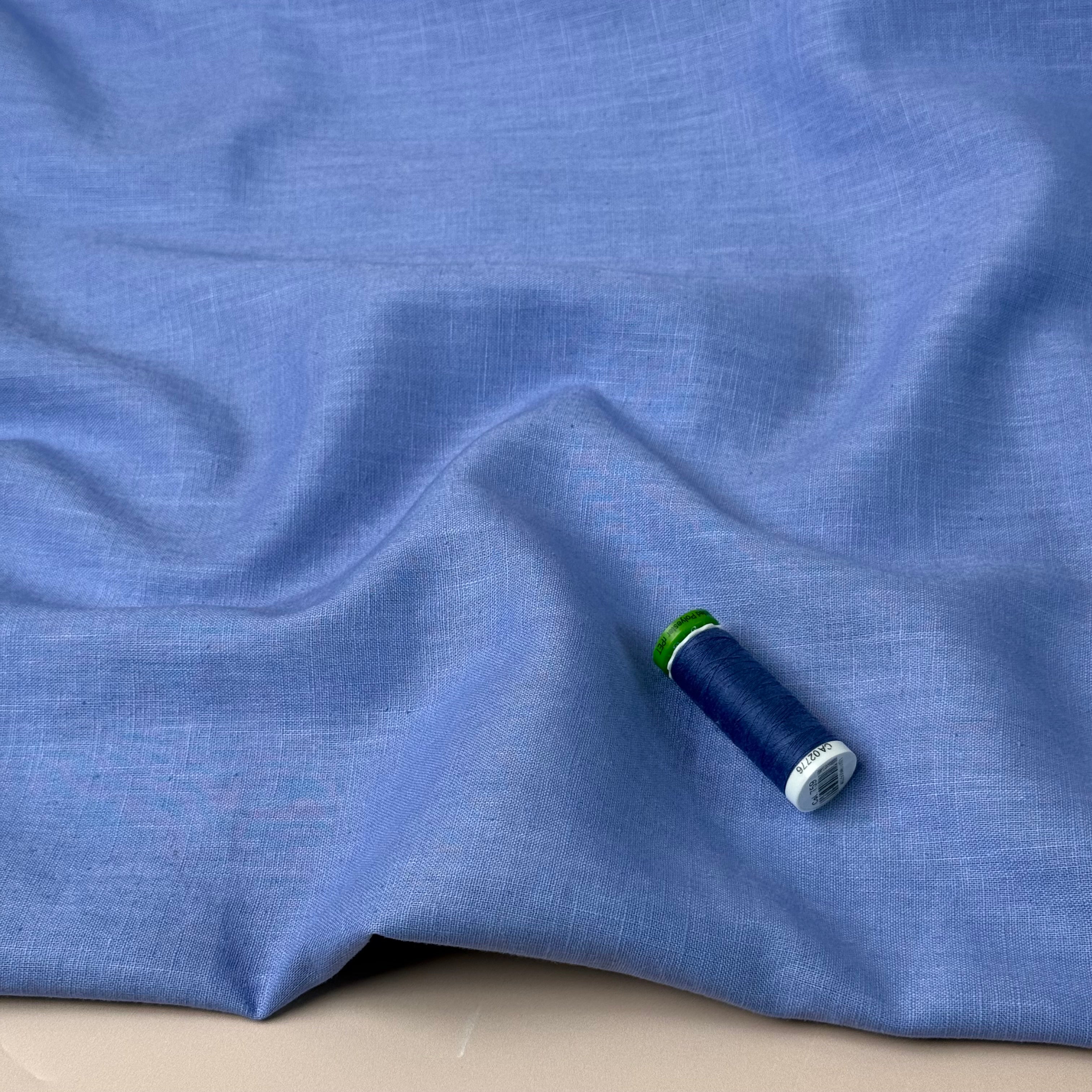 Breeze LIGHT Periwinkle - Enzyme Washed Linen Fabric