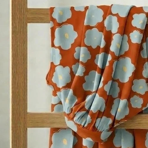 Mind The MAKER - Like a Flower Tangerine Viscose Twill with LENZING™ ECOVERO™ fibres
