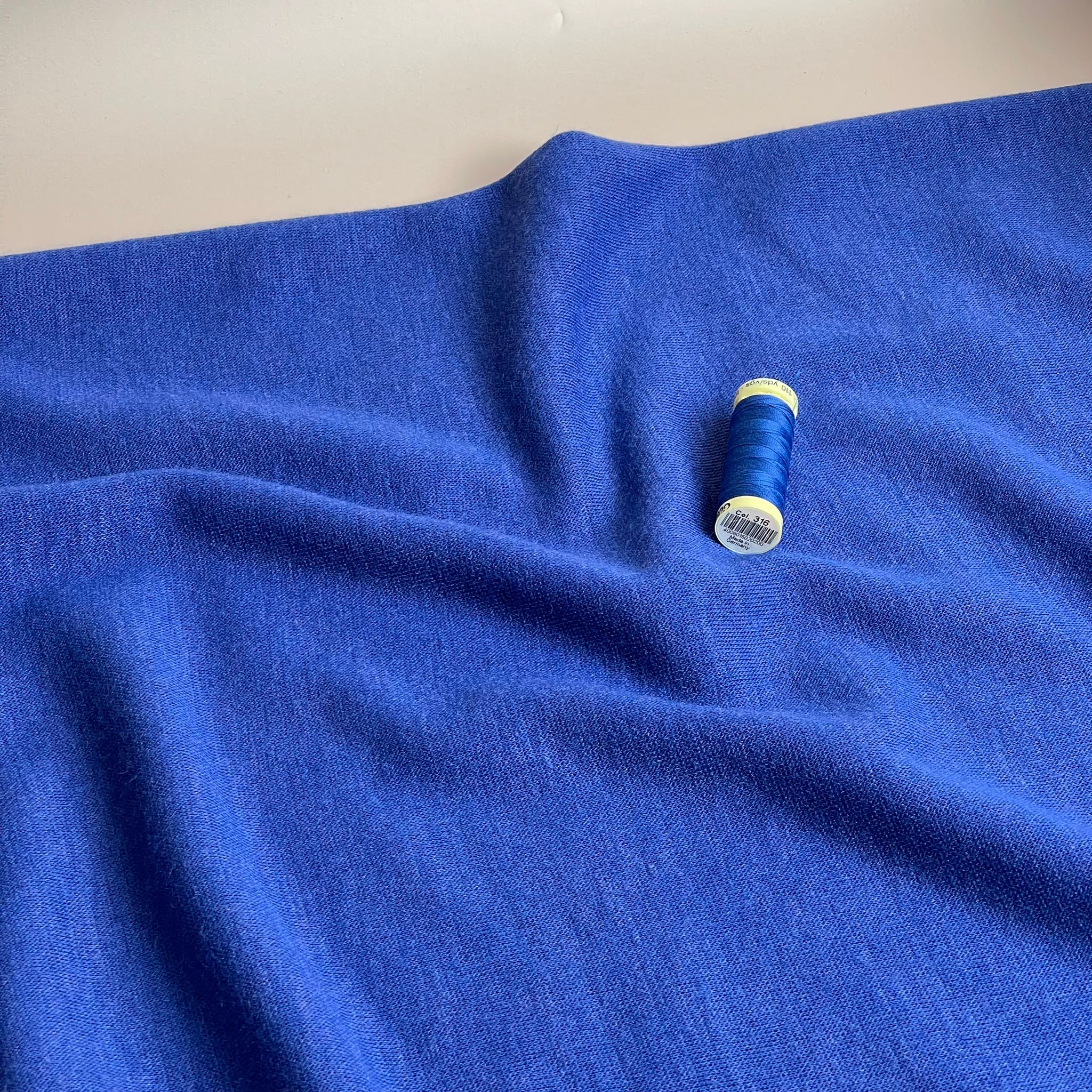 Merino Touch Viscose Blend Sweater Knit in Royal Blue