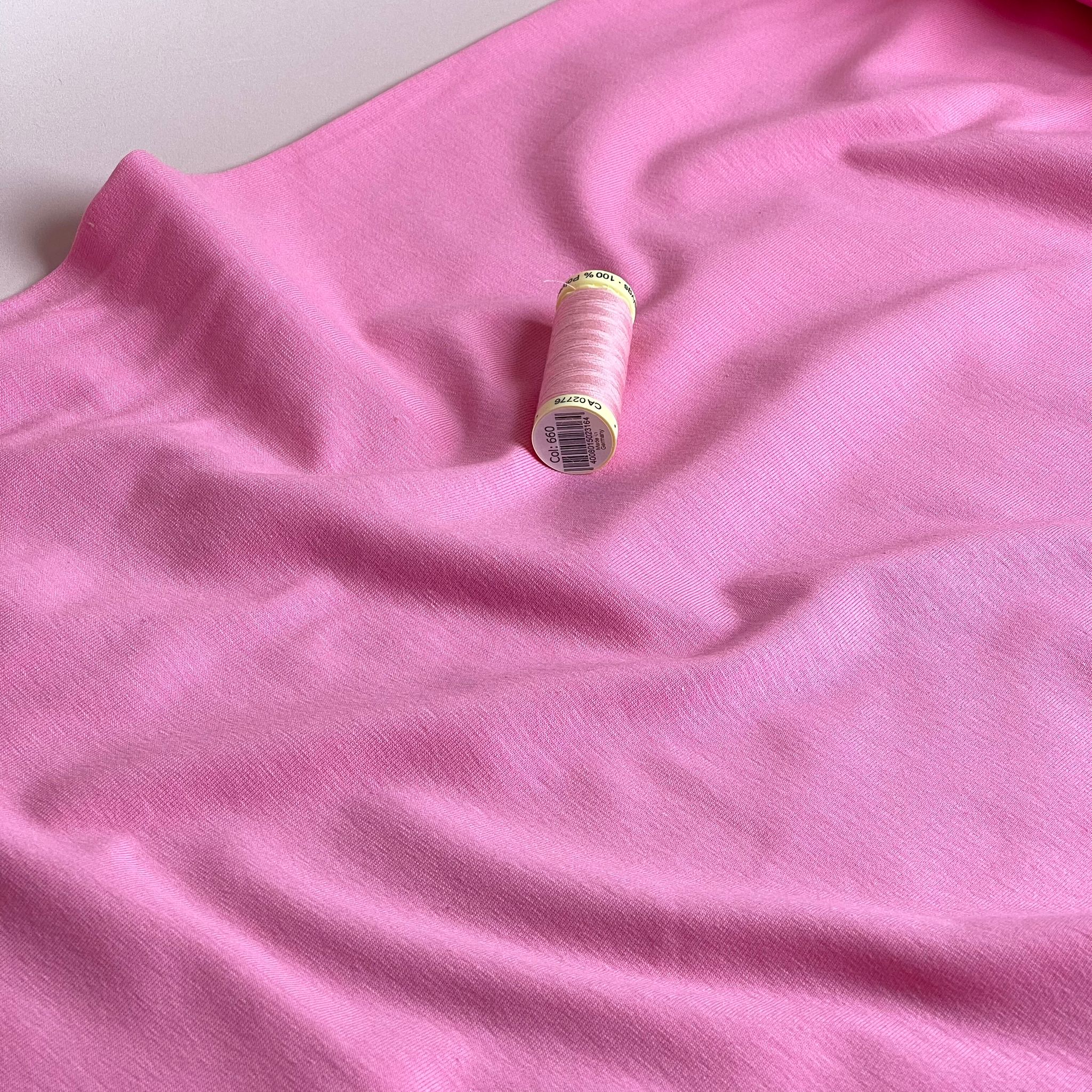 Essential Chic Candy Pink Cotton Jersey Fabric