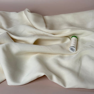 REMNANT 0.80 metre - Lush in Creamy White TENCEL™ Lyocell Sandwashed Twill