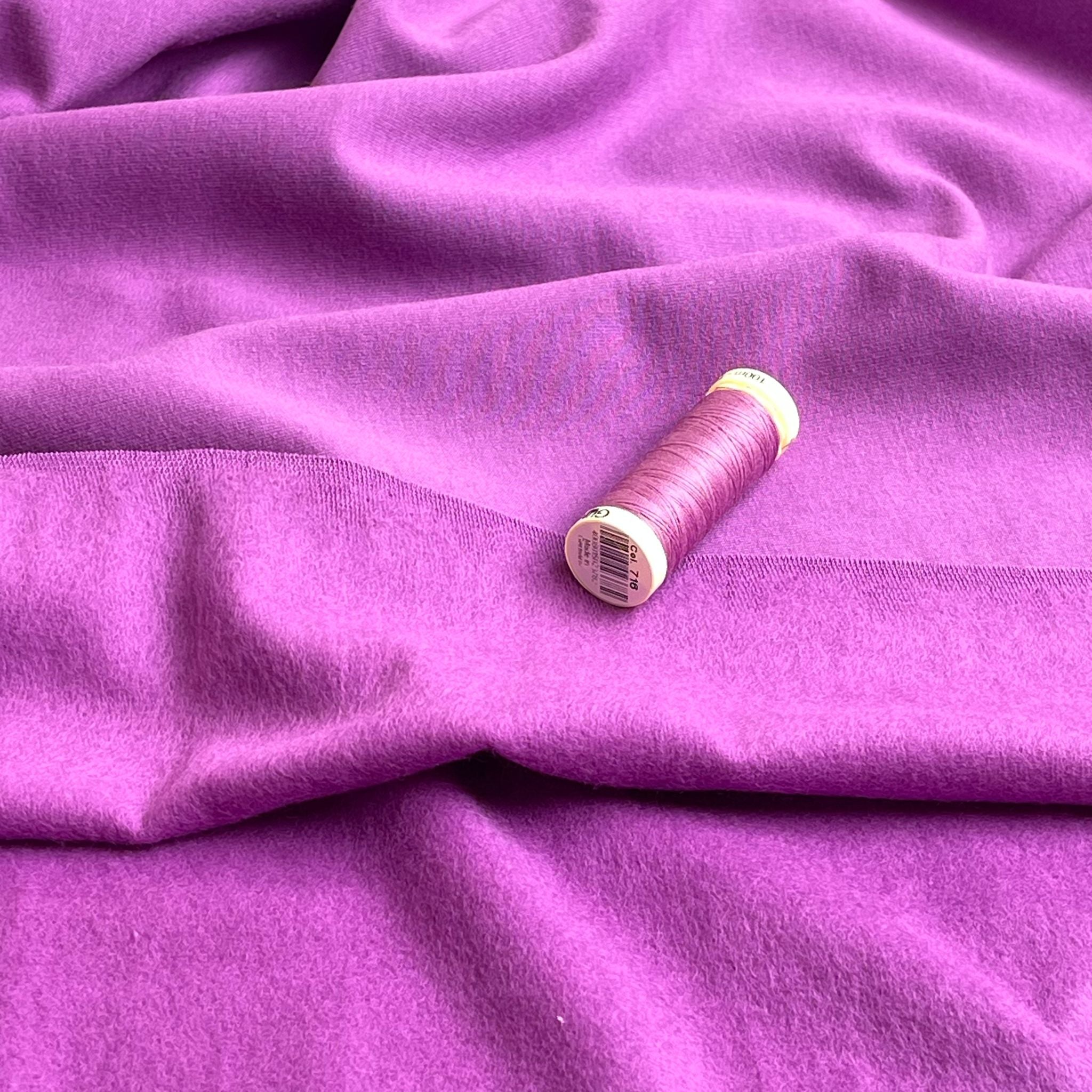 Peach Soft GOTS Organic Cotton Sweat-shirting in Violet