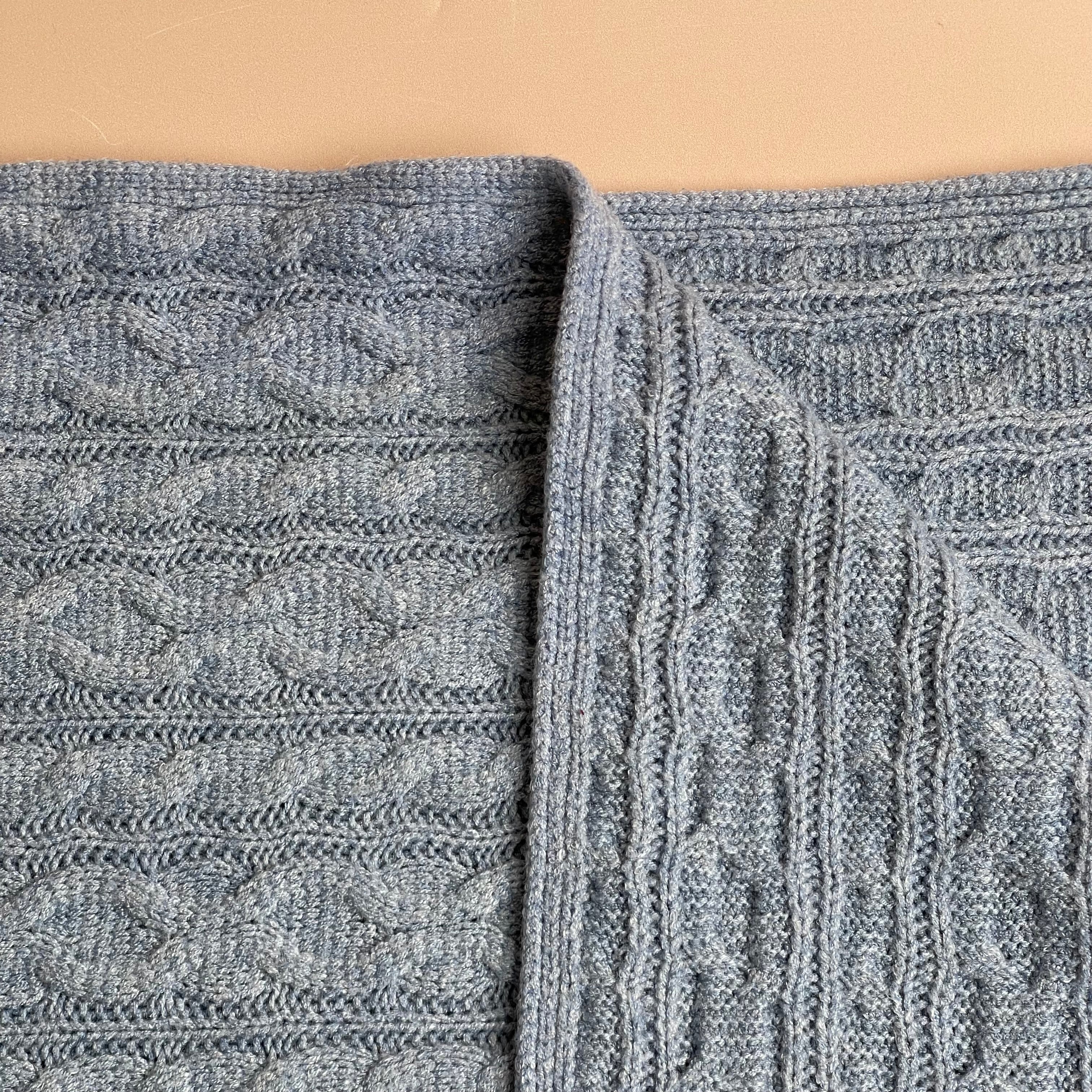 Nordic Cable Knit in Blue Melange