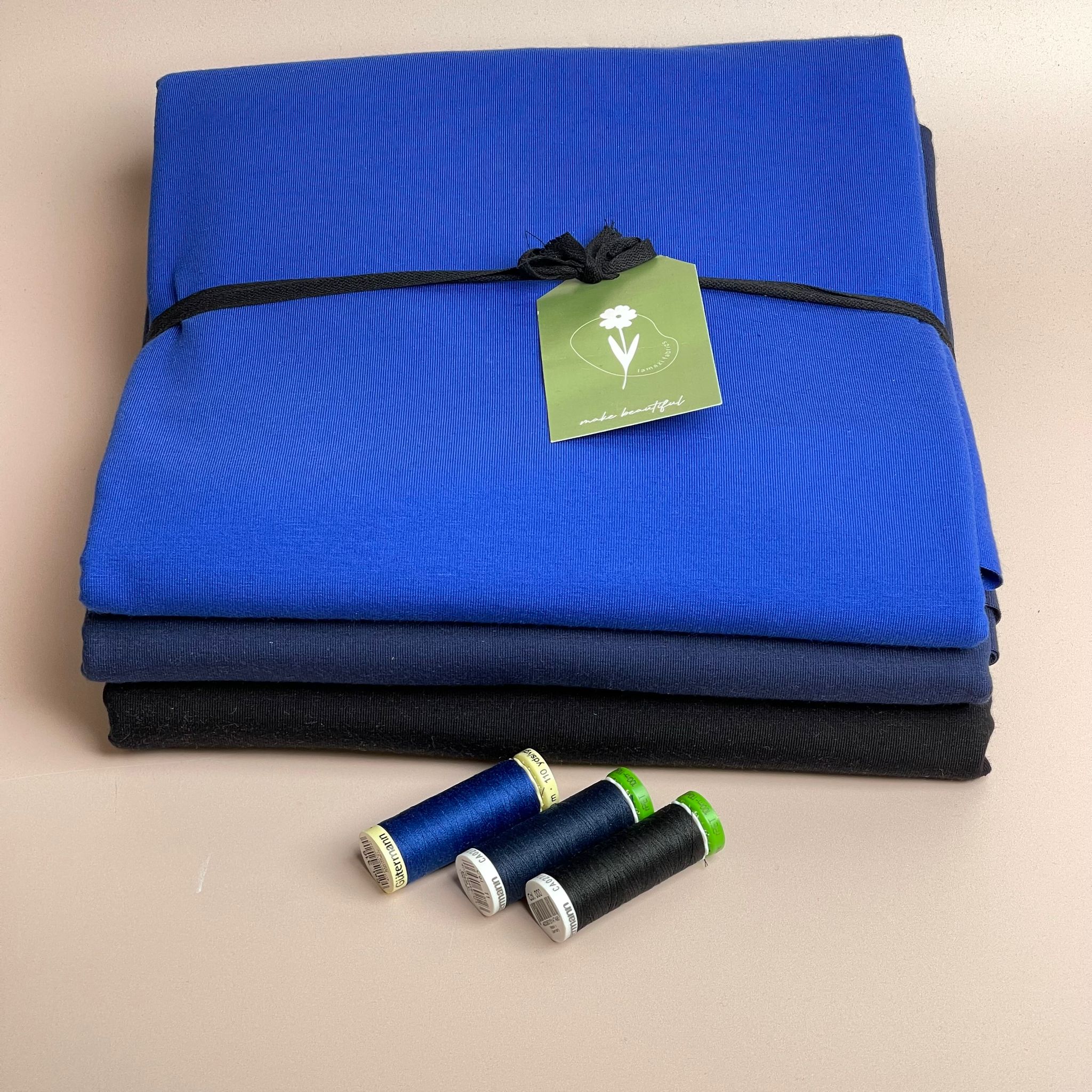 Colour Bundles - Classic Blues Essential Chic Cotton Jersey Fabrics