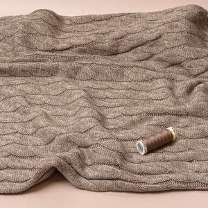 Nordic Heavy Cable Knit in Taupe Melange