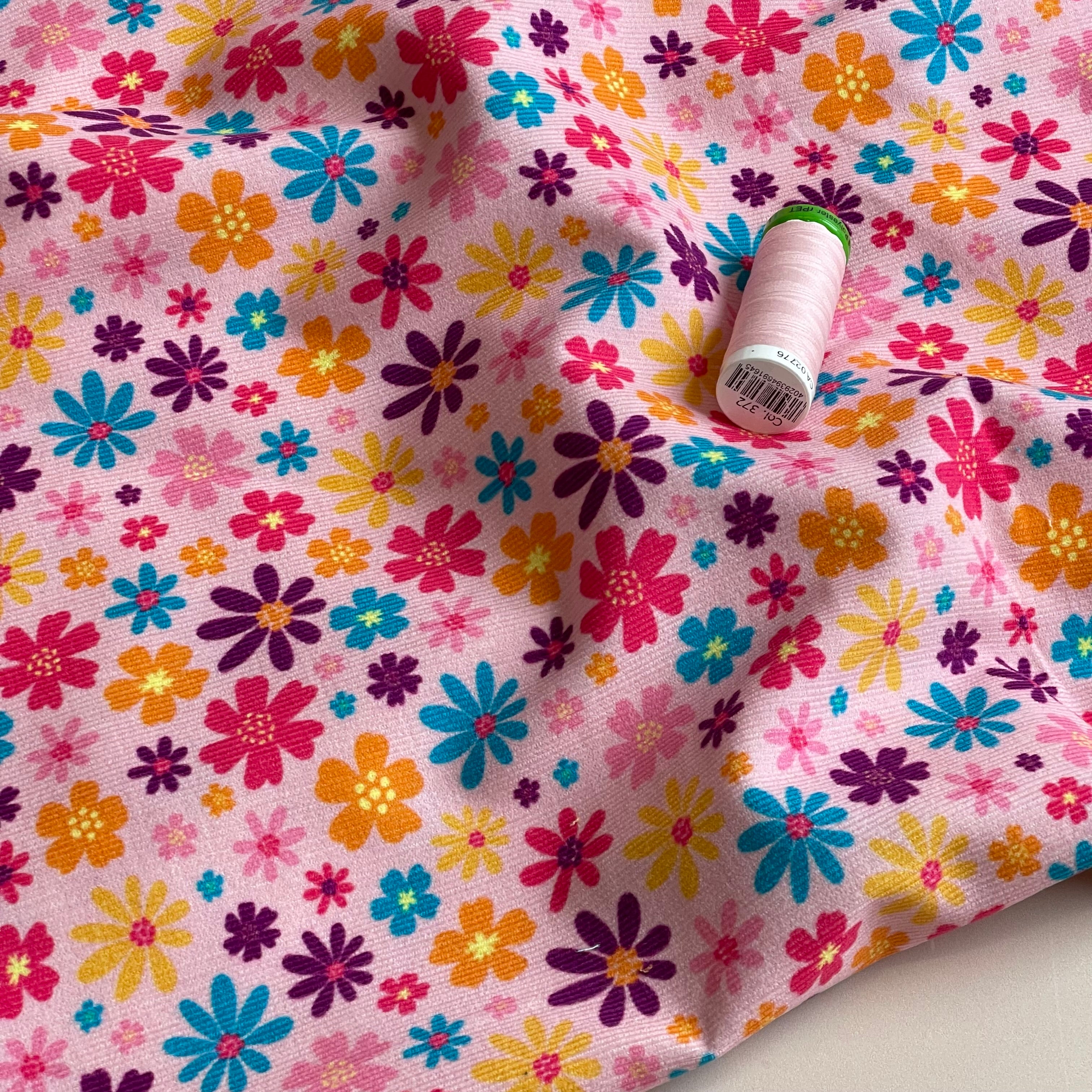 Fairy Flowers Cotton Needlecord