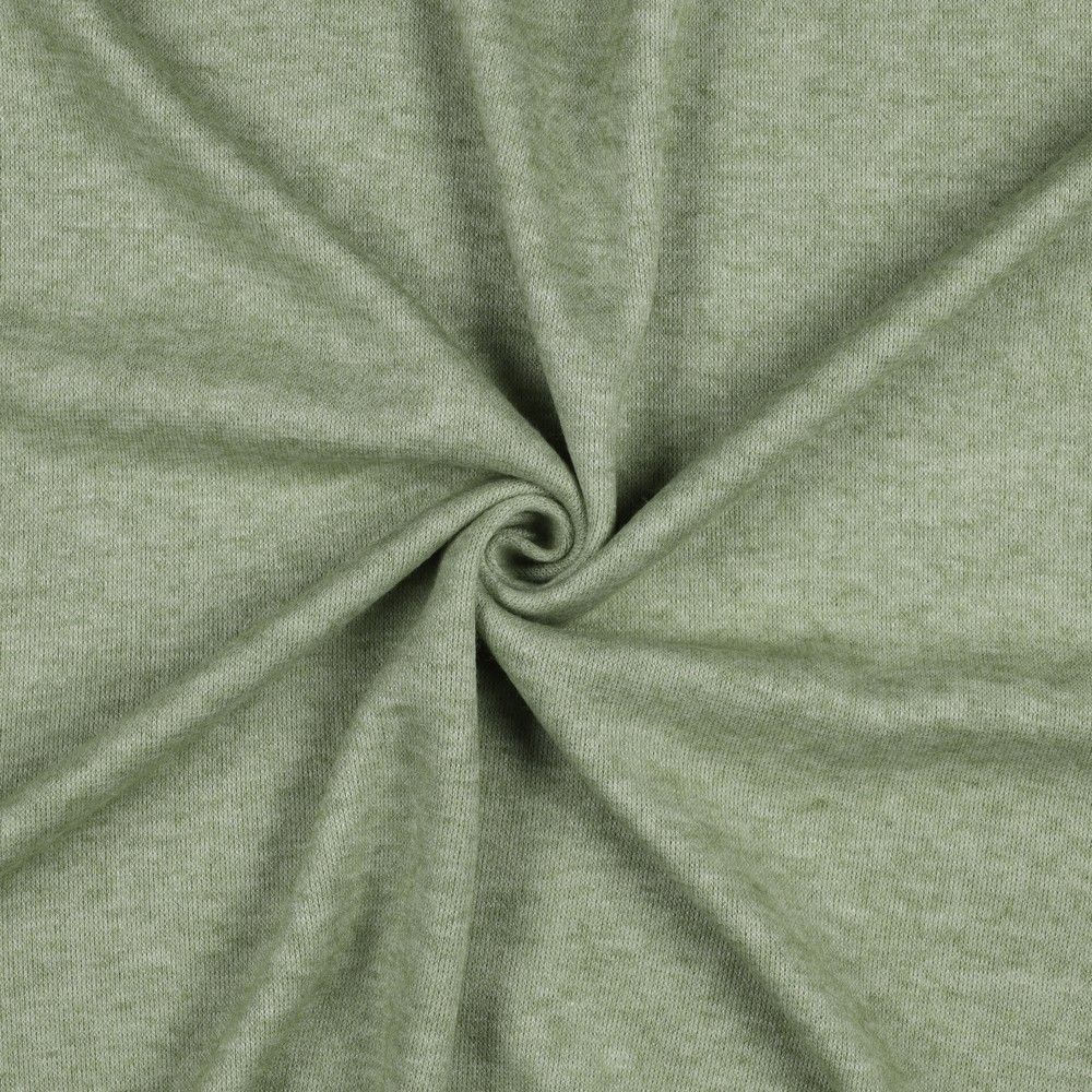 Snug Viscose Blend Sweater Knit in Lime Melange