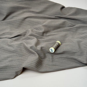 Taupe Cotton Ribbed Jersey