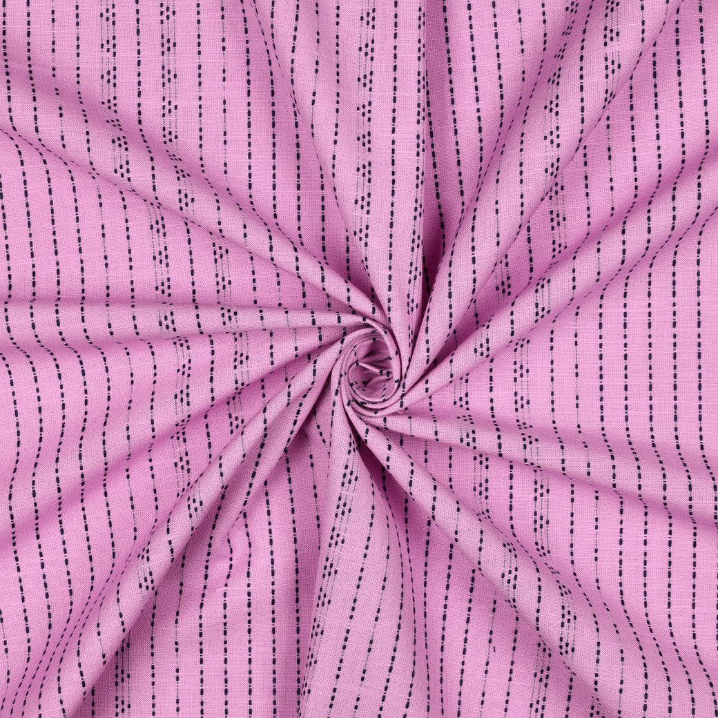 Boho Stripes Pink Yarn Dyed Cotton Jacquard