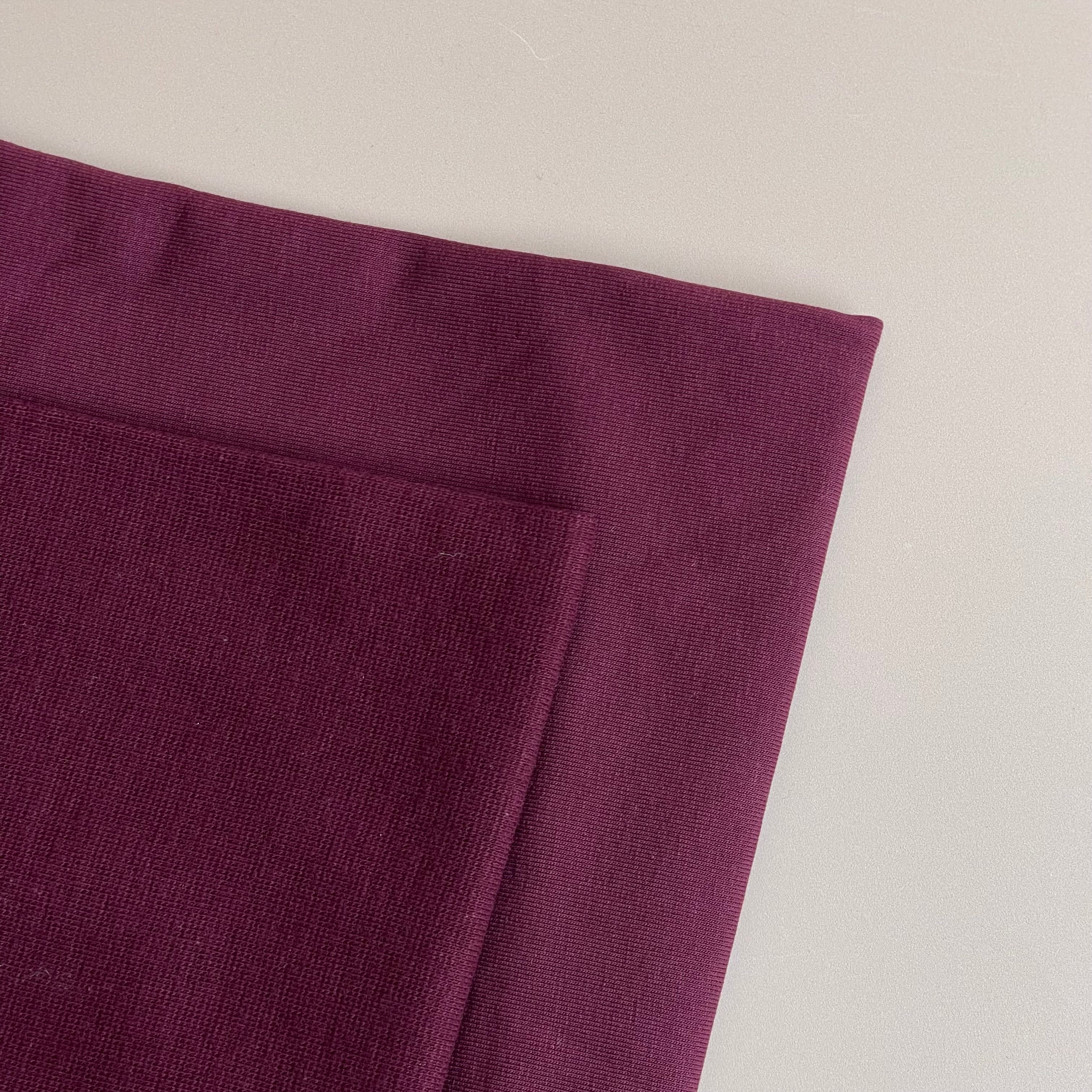 Bordeaux Tubular Cotton Cuff Ribbing Fabric