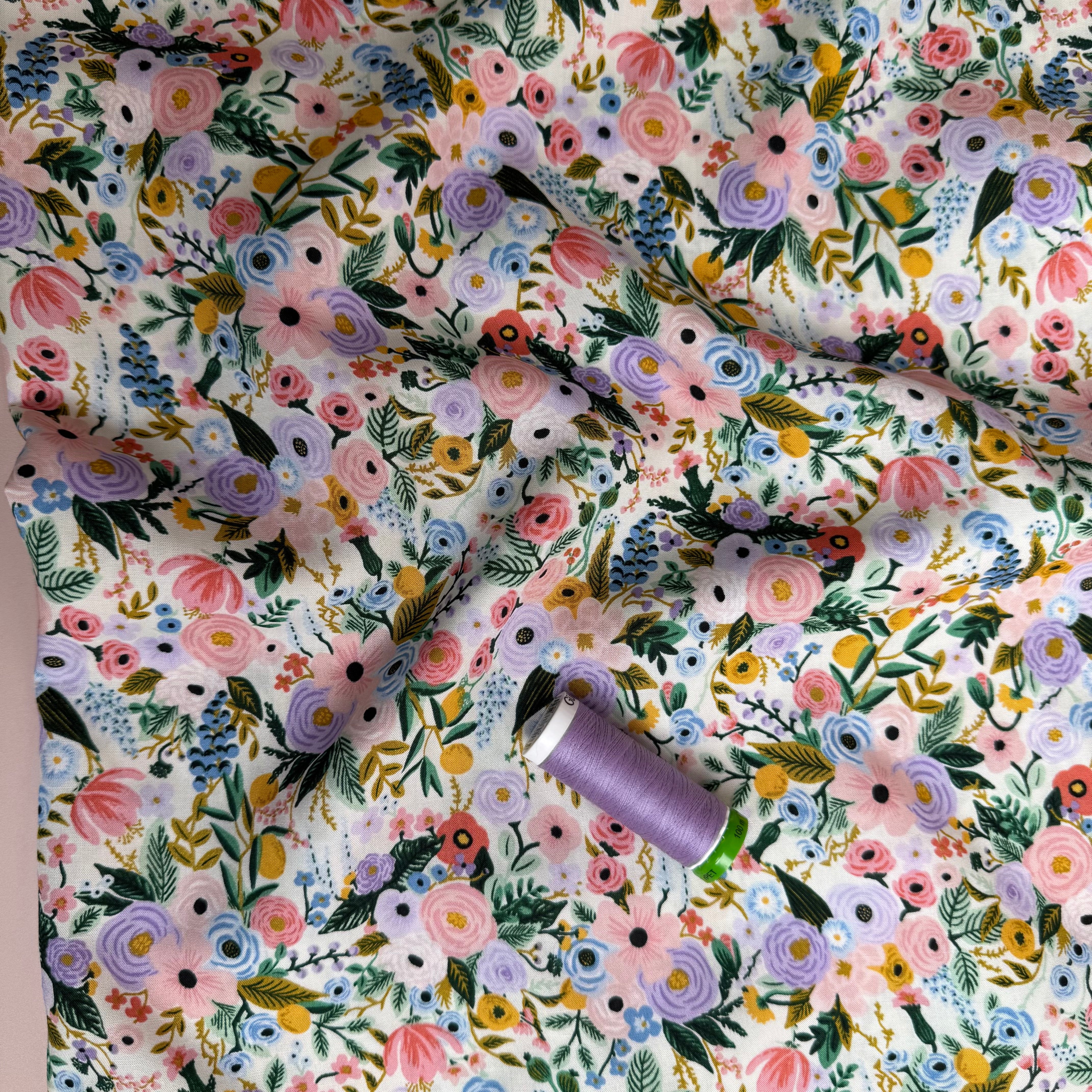 Rifle Paper Co -  Petite Garden Party in Ivory Rayon Fabric