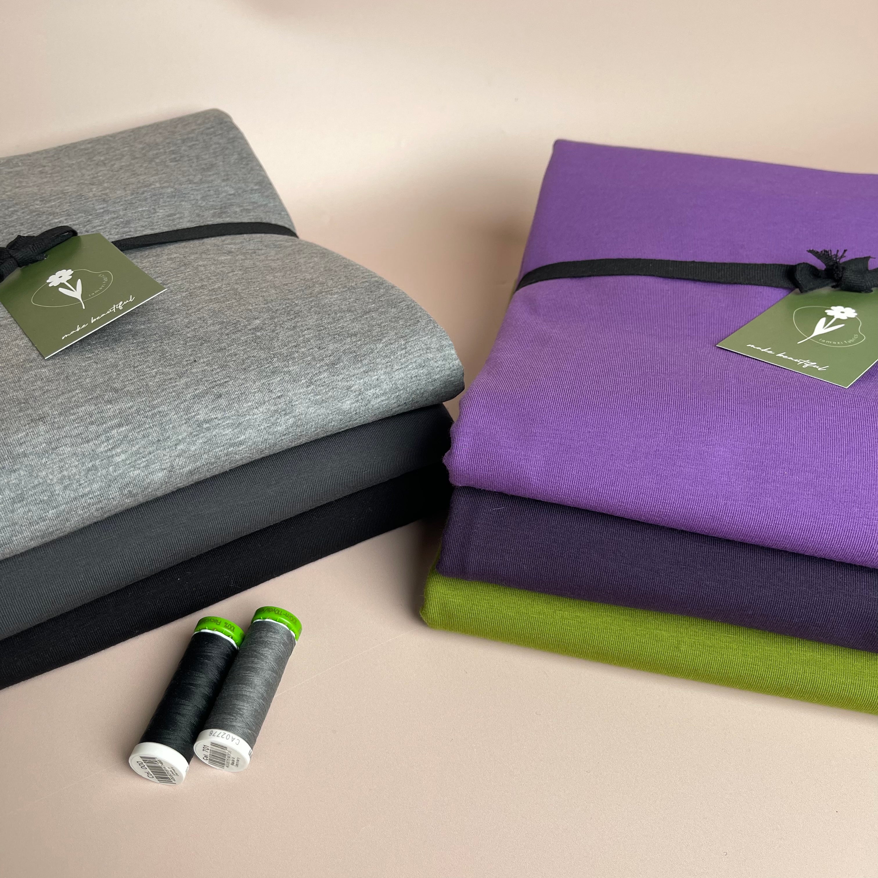 Colour Bundles - Succulents Essential Chic Cotton Jersey Fabrics