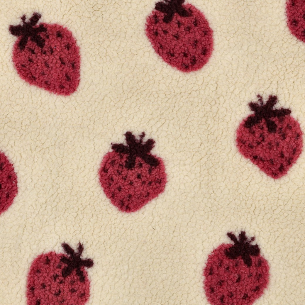 Strawberries Teddy Jacquard Fabric