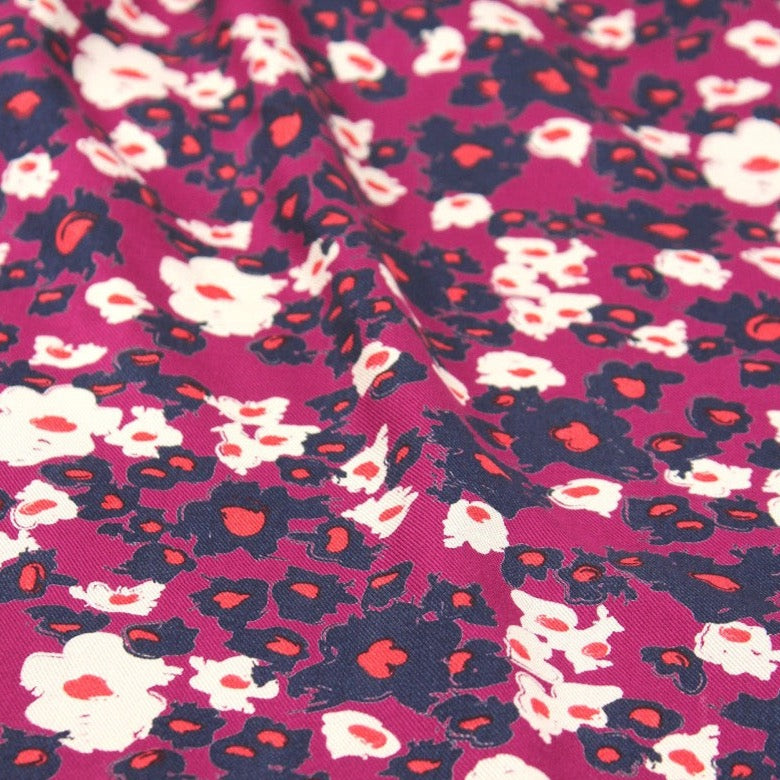 Églantine & Zoé - Carlota Pink Magenta ECOVERO™ Viscose Twill Fabric