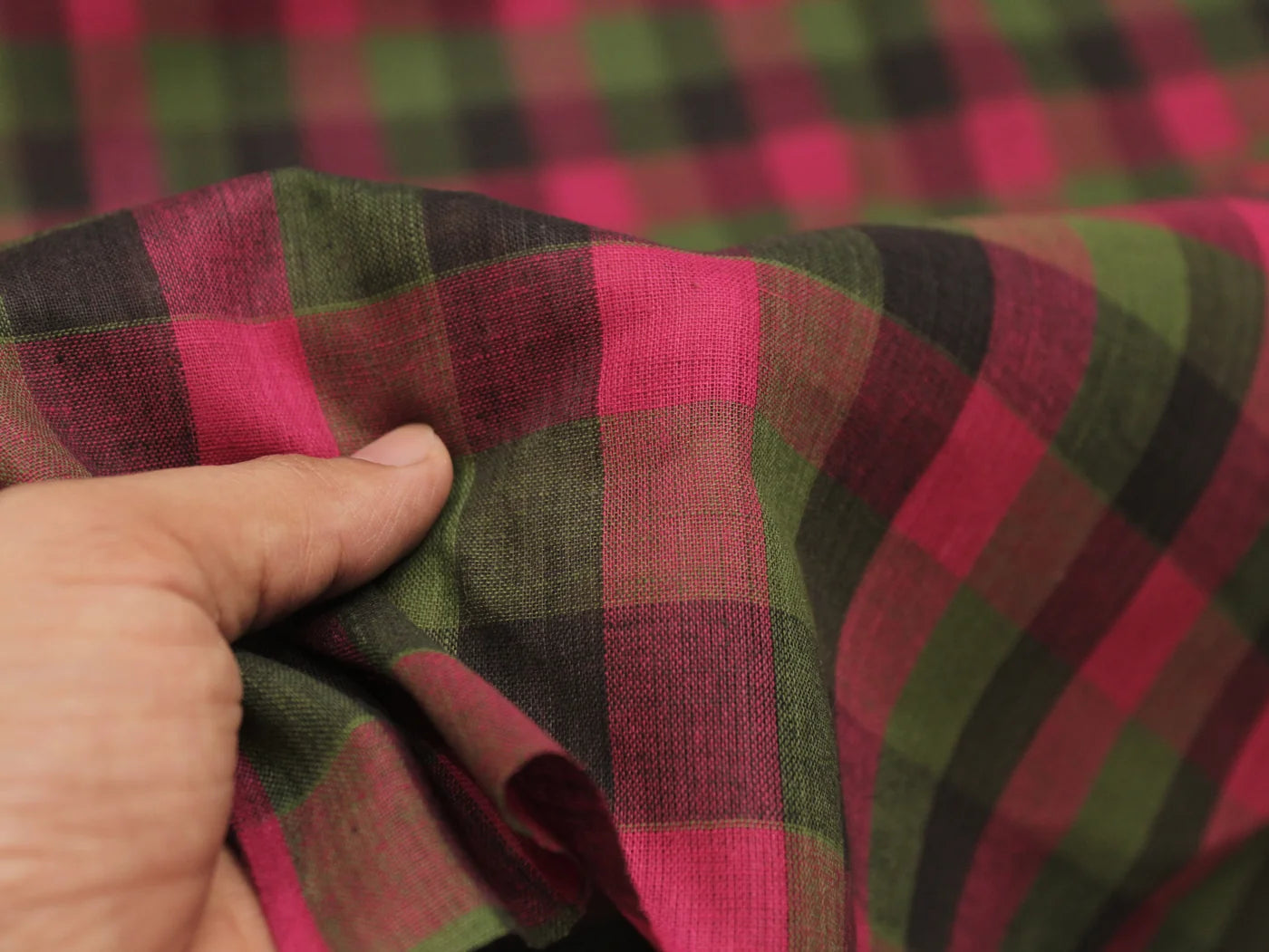 Autumn Jewels Pure Cotton Handloom Madras Small Check