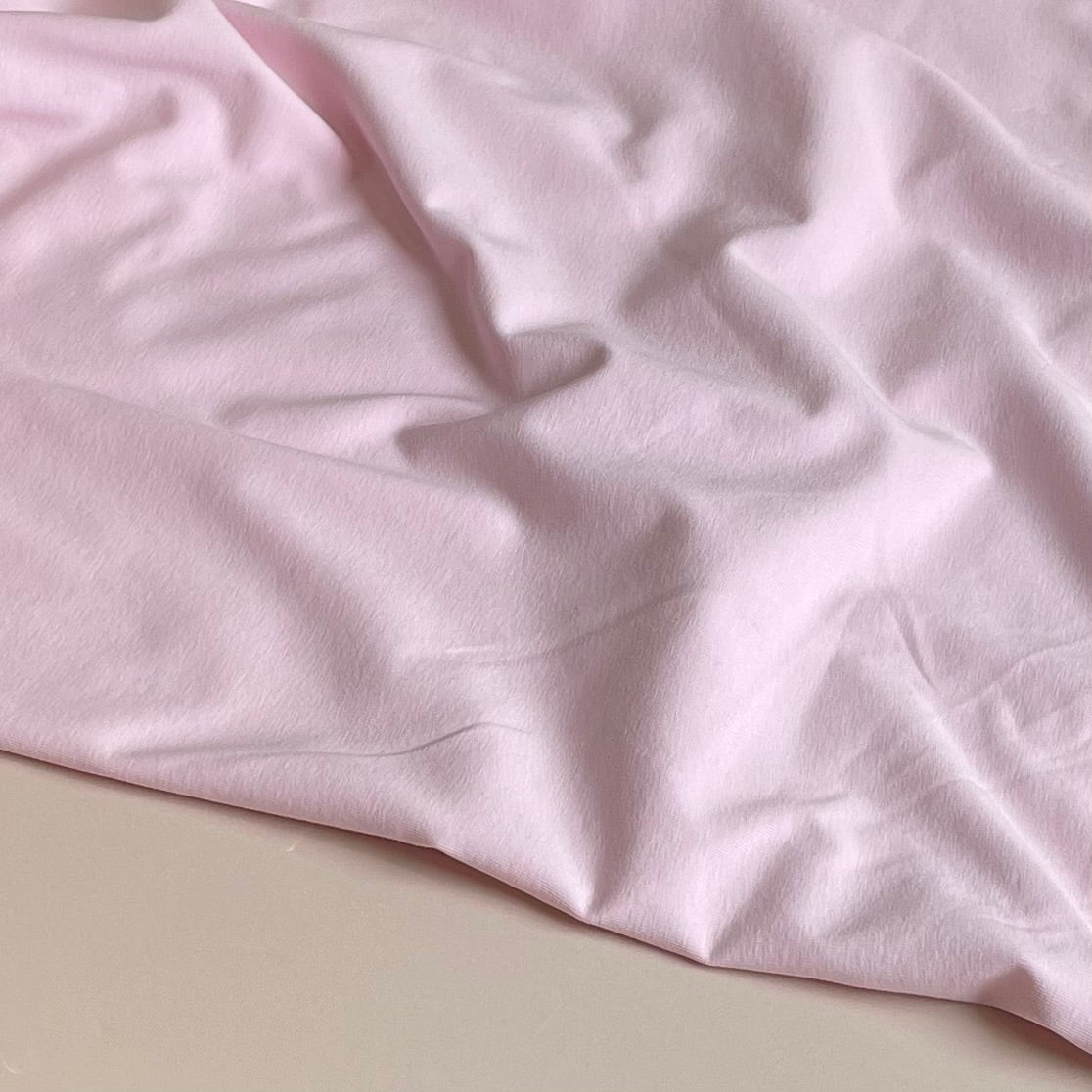 Essential Chic Baby Pink Plain Cotton Jersey Fabric
