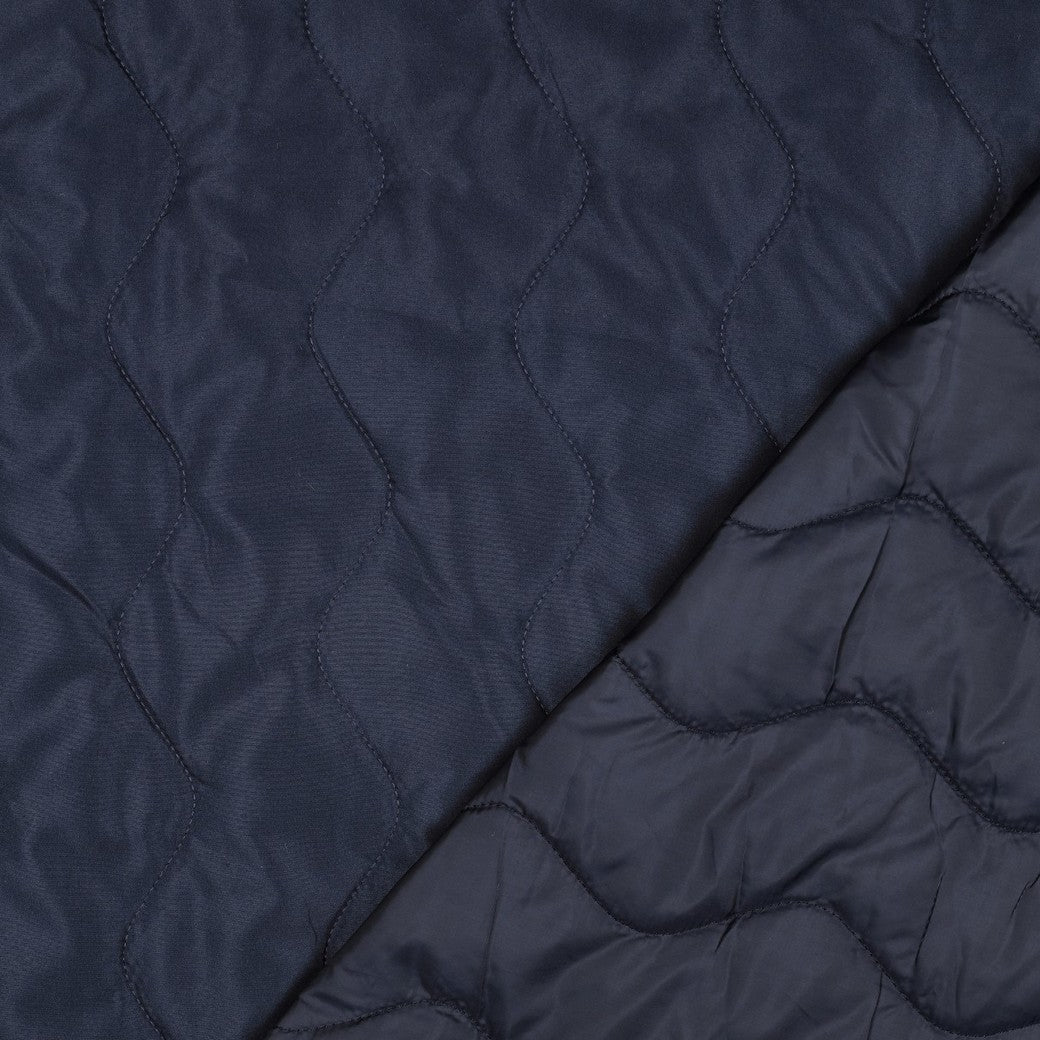 Zigzag Navy Quilted Puffer Fabric