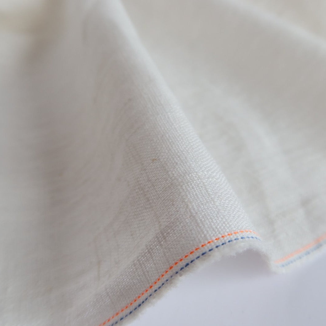 Breeze Ivory - Enzyme Washed Linen Cotton Fabric