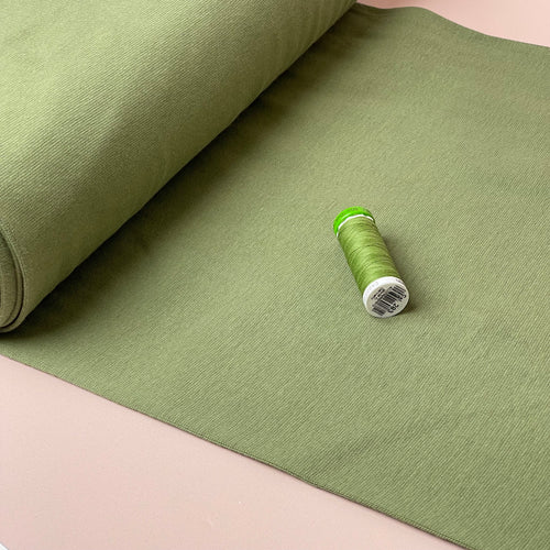 Cactus Green Organic Tubular Cuff Ribbing