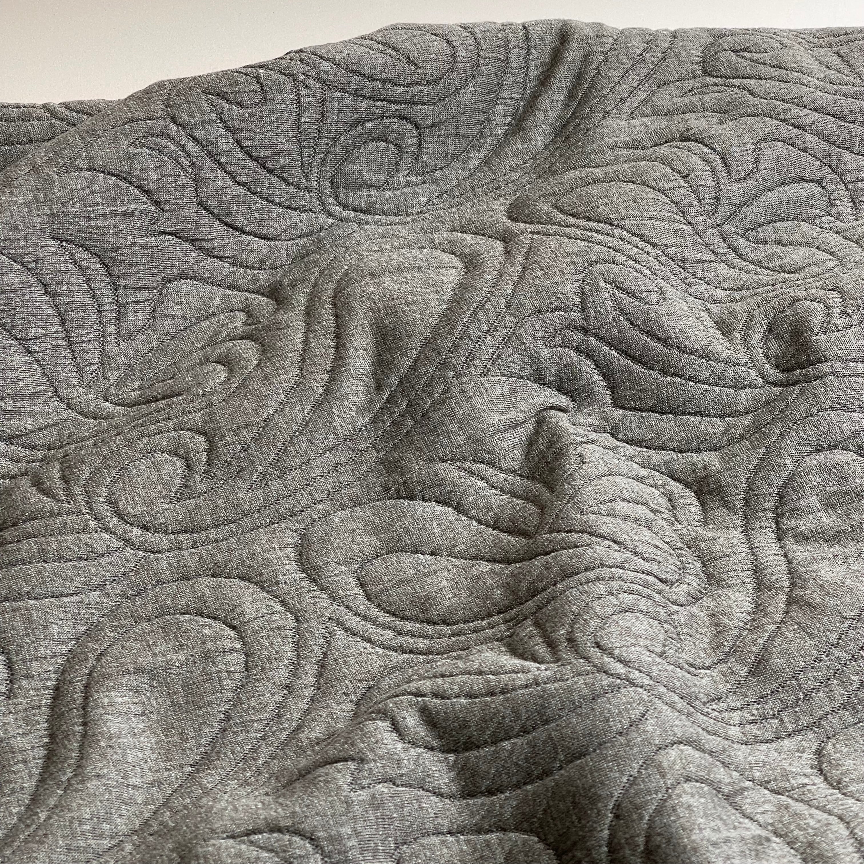 Paisley Jacquard Quilted Knit in Brown