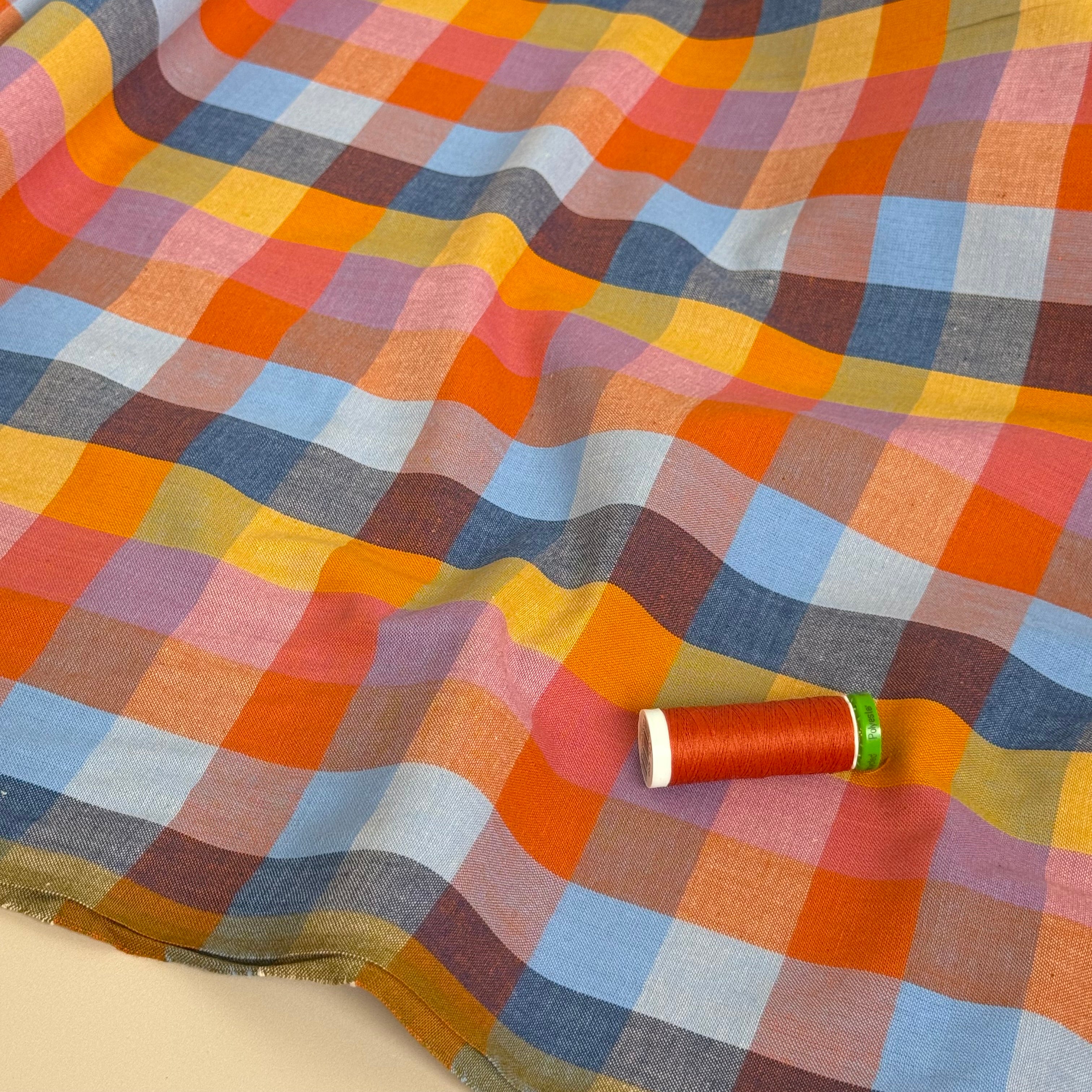 Fableism Supply Co - Fine and Dandy Cornucopia Happy Checkers Reversible Cotton