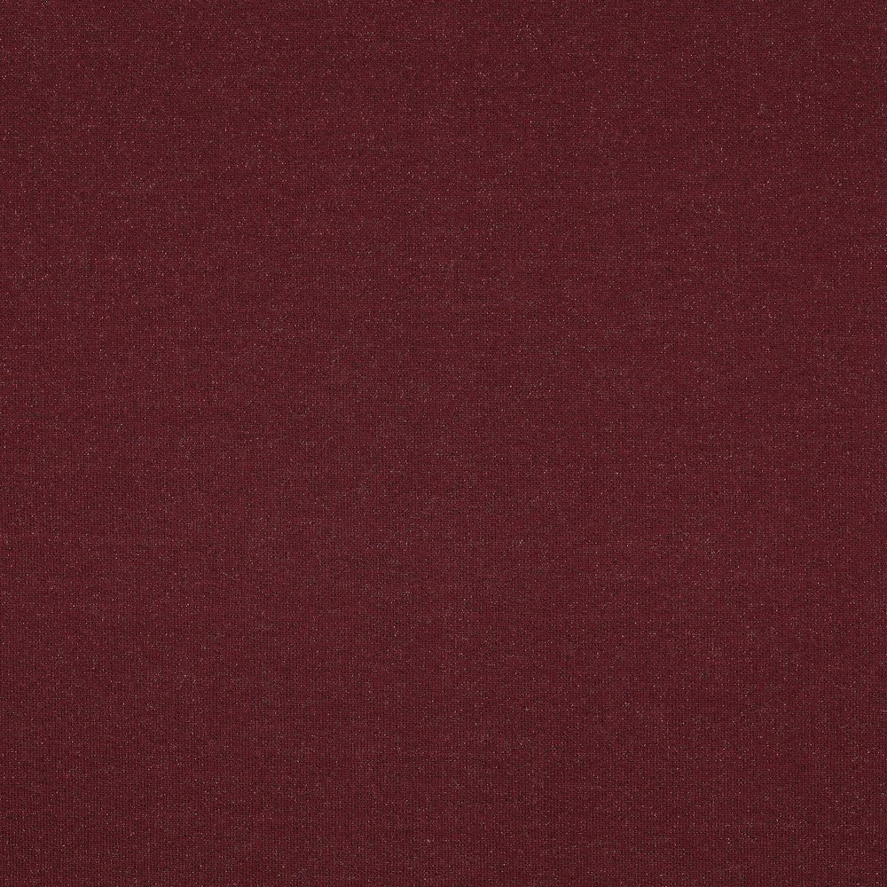 Sparkle Burgundy Cotton Sweat-Shirting with Lurex