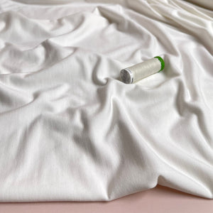 REMNANT 0.58 Metre - Lush in Off-White Jersey Fabric with TENCEL™ Lyocell Fibres