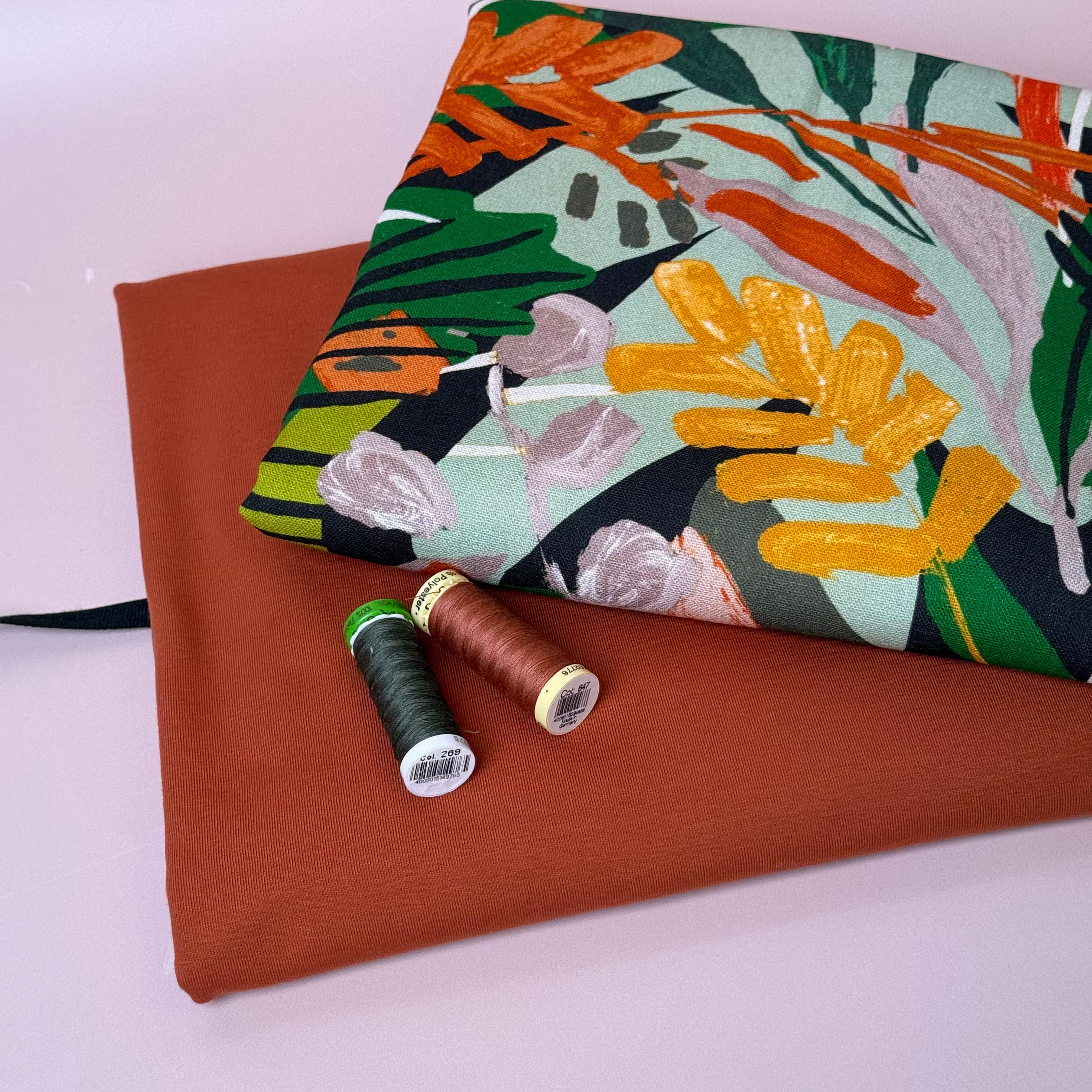 Make An Outfit Colour Bundle and Sewing Kit - Skyline Tee in Cotton Jersey and Spring Trousers in Tropical Linen