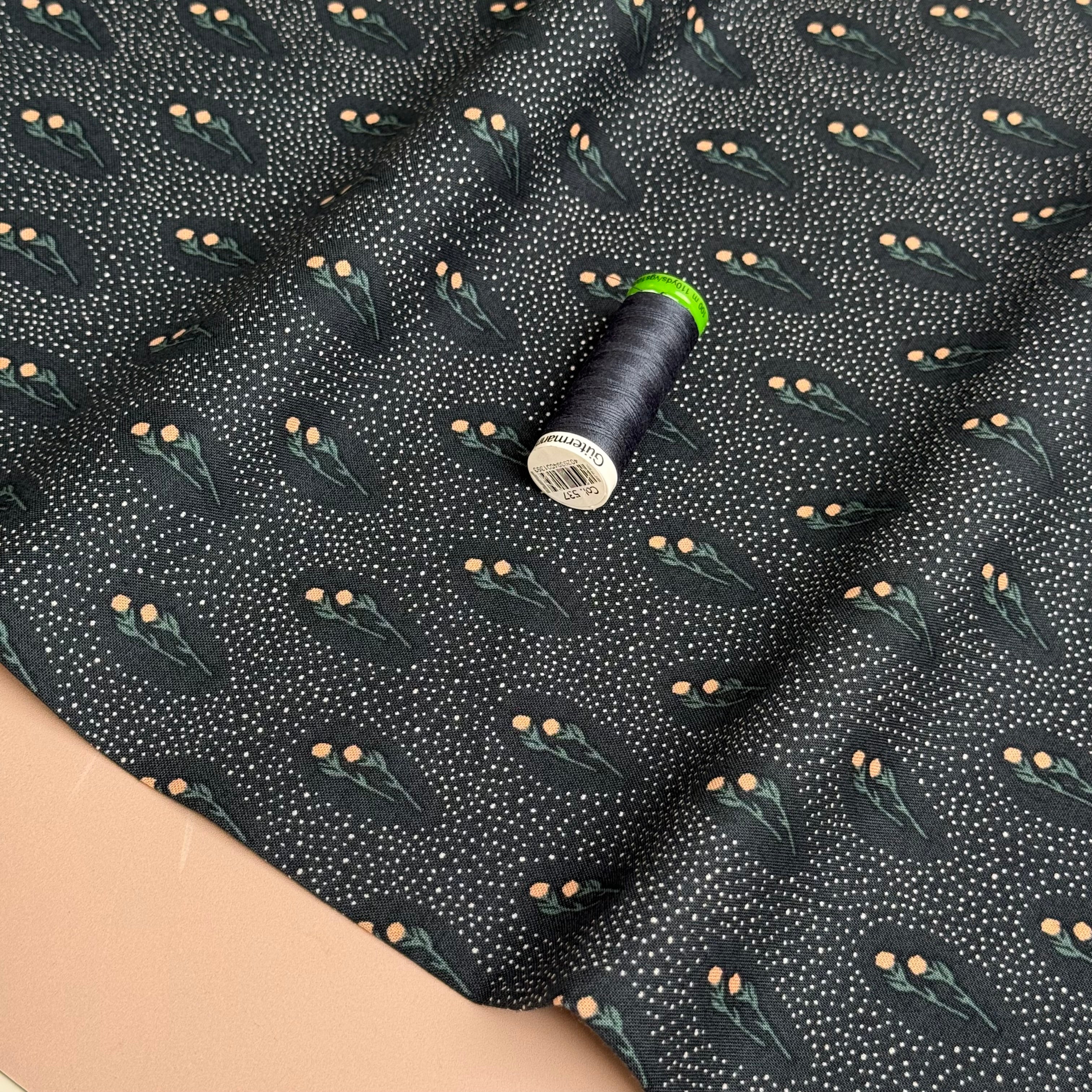 Rifle Paper Co - Summer Falk in Indigo Cotton Fabric from English Rose
