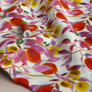 Citrus Orchard Pure Linen Fabric