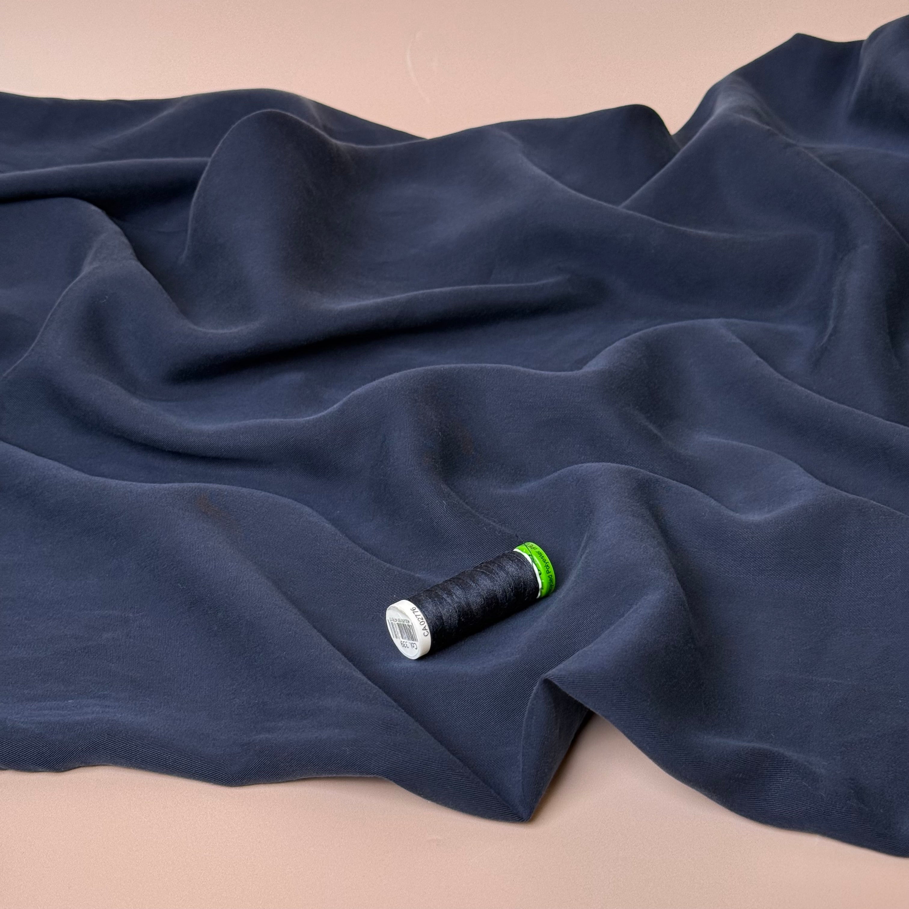 Lush in Navy TENCEL™ Lyocell Sandwashed Twill