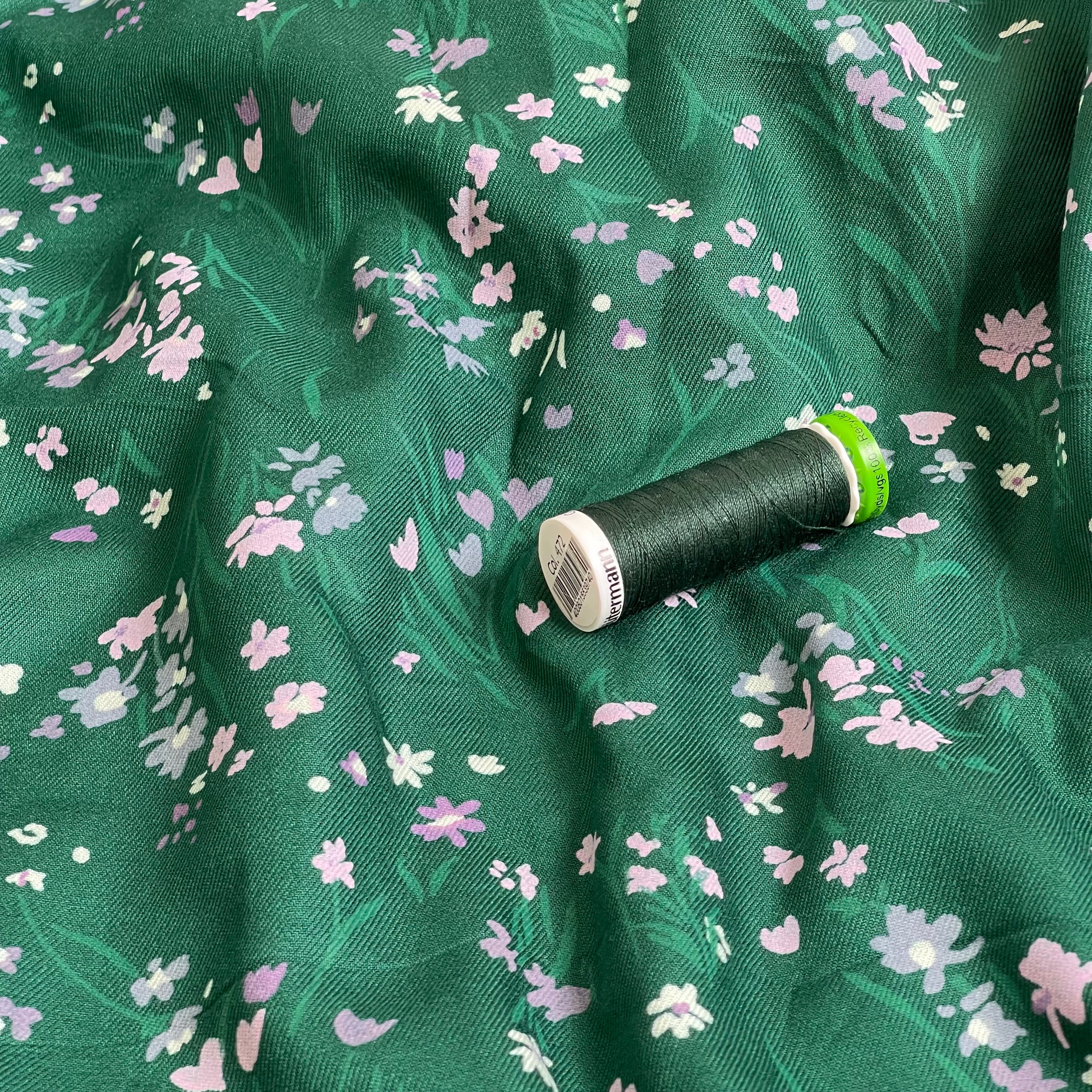 Ex-Designer Deadstock - Woodland Walk Viscose Twill Fabric