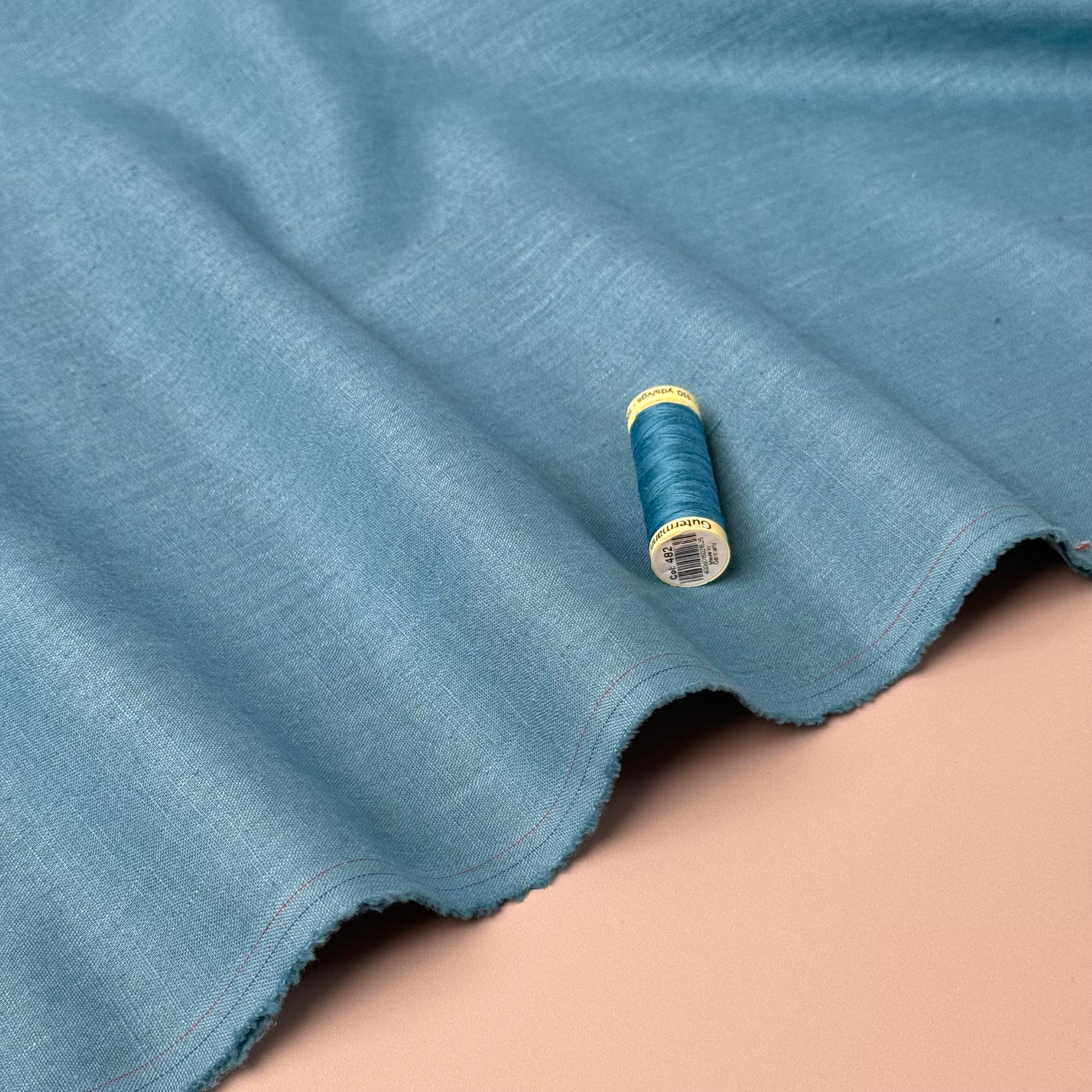 Breeze LIGHT Light Petrol - Enzyme Washed Linen Fabric