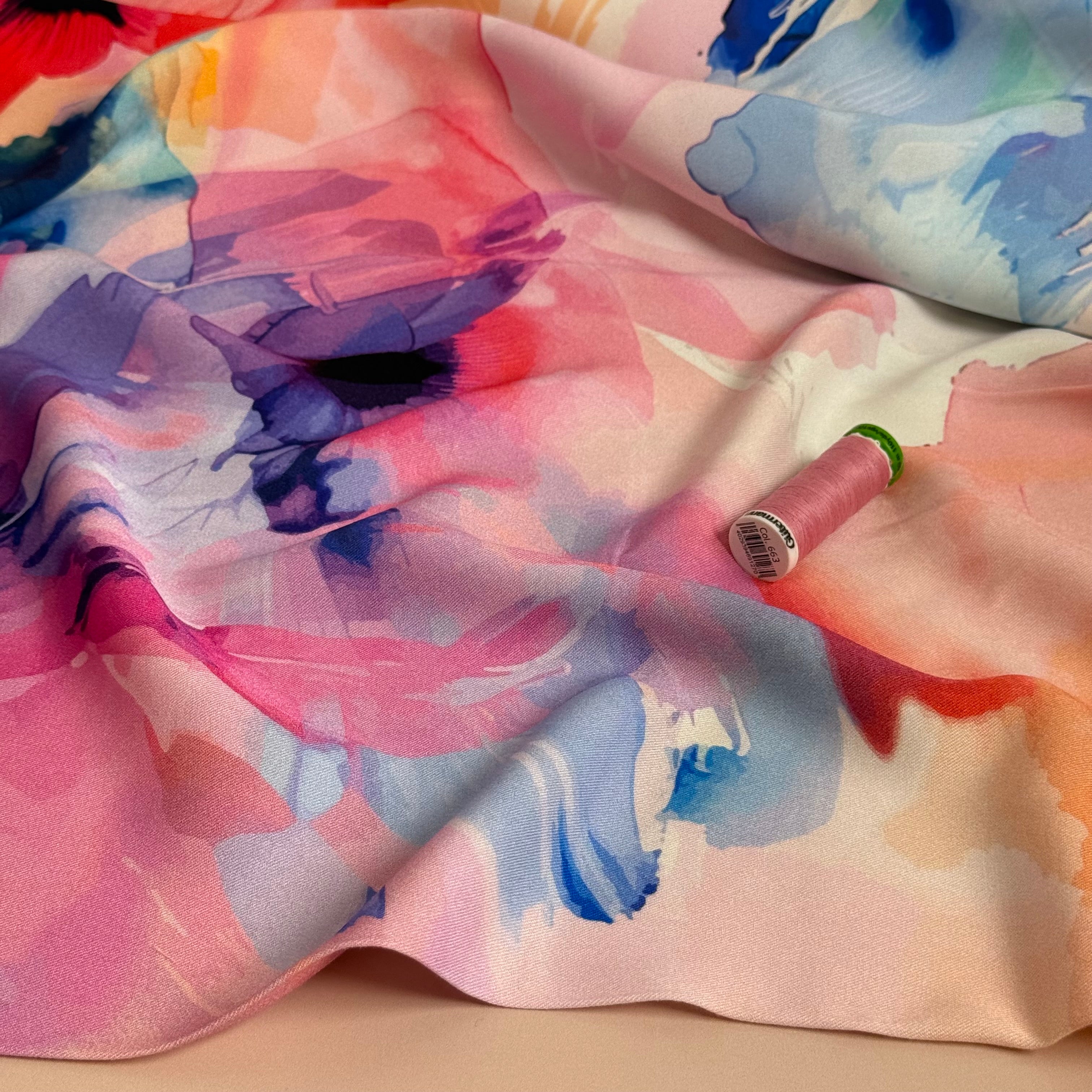 Light & Lush - Bold Blooms Viscose Twill Fabric