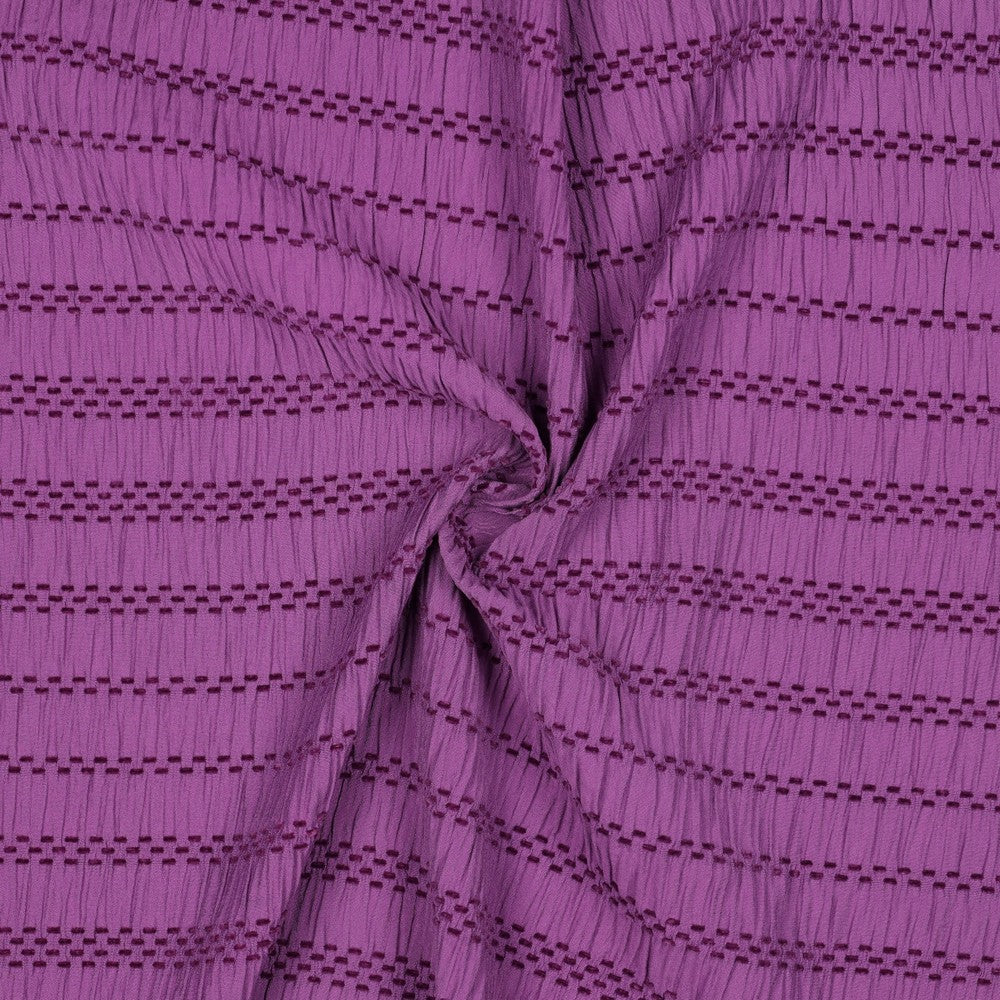 Chenille Jacquard Fabric in Cerise