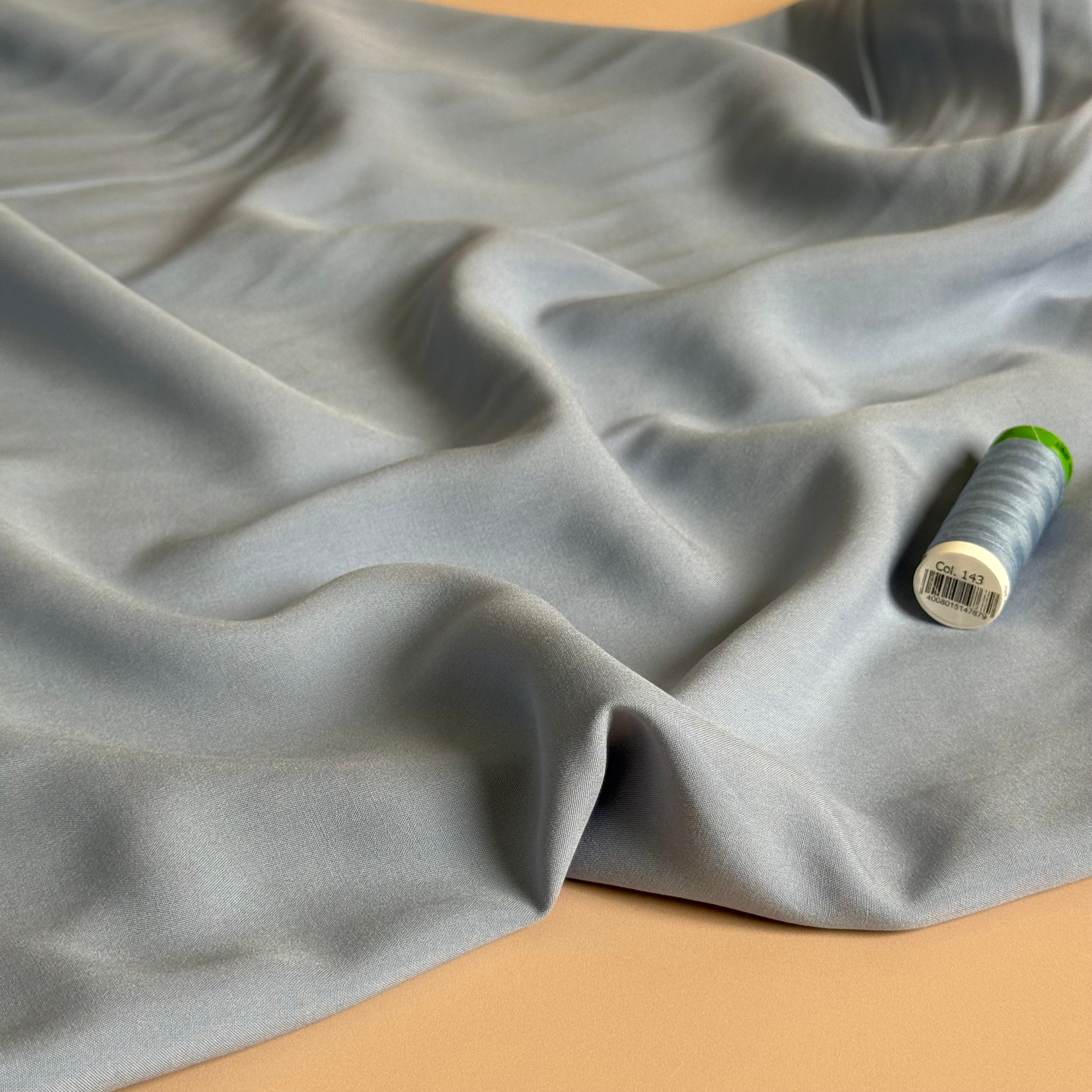 Elegance Baby Blue Plain ECOVERO Viscose Fabric