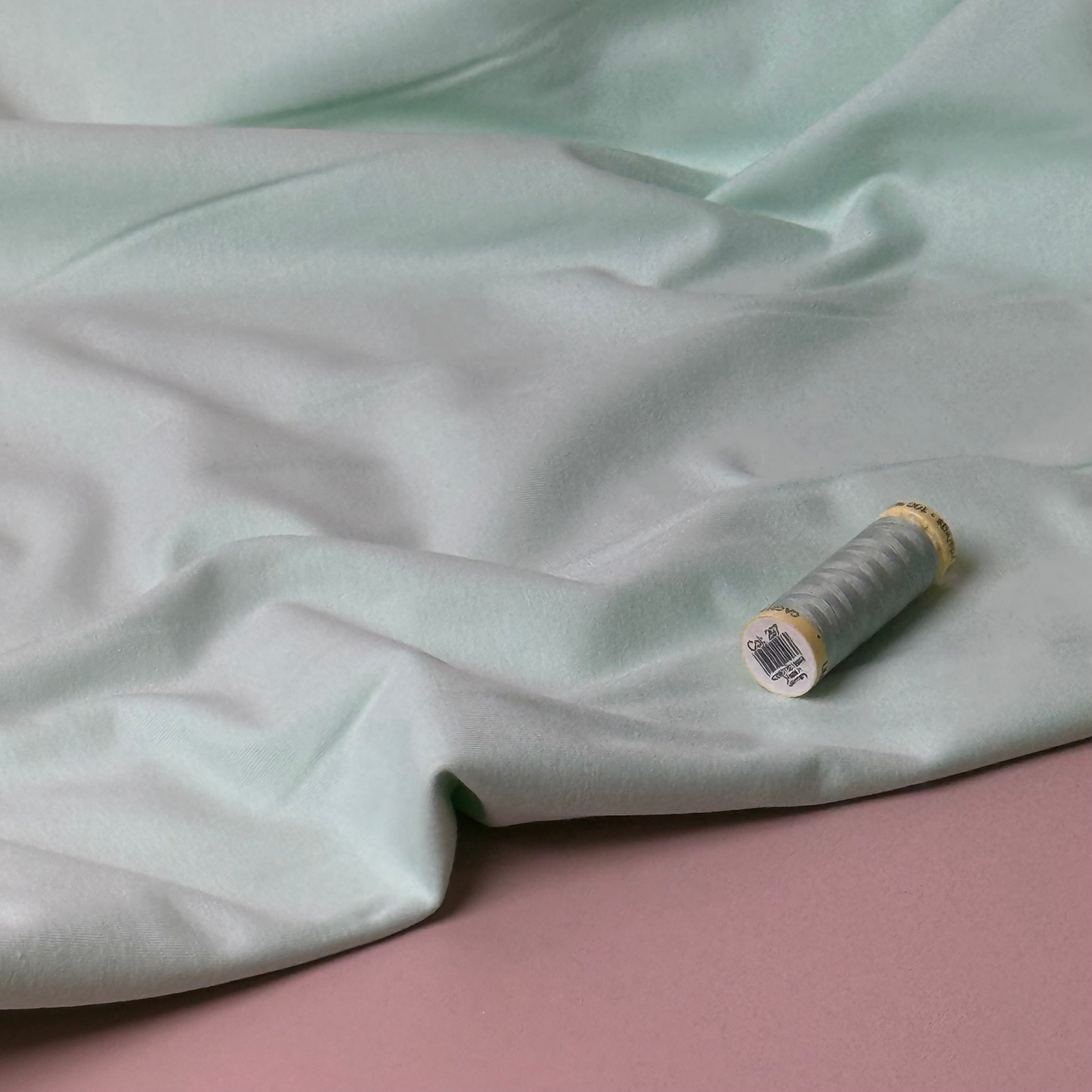 Essential Chic Mint Green Plain Cotton Jersey Fabric