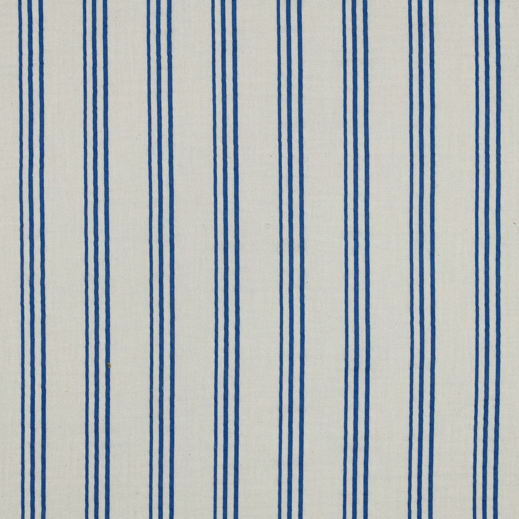 Yarn Dyed Cobalt Stripes GOTS Organic Cotton Double Gauze