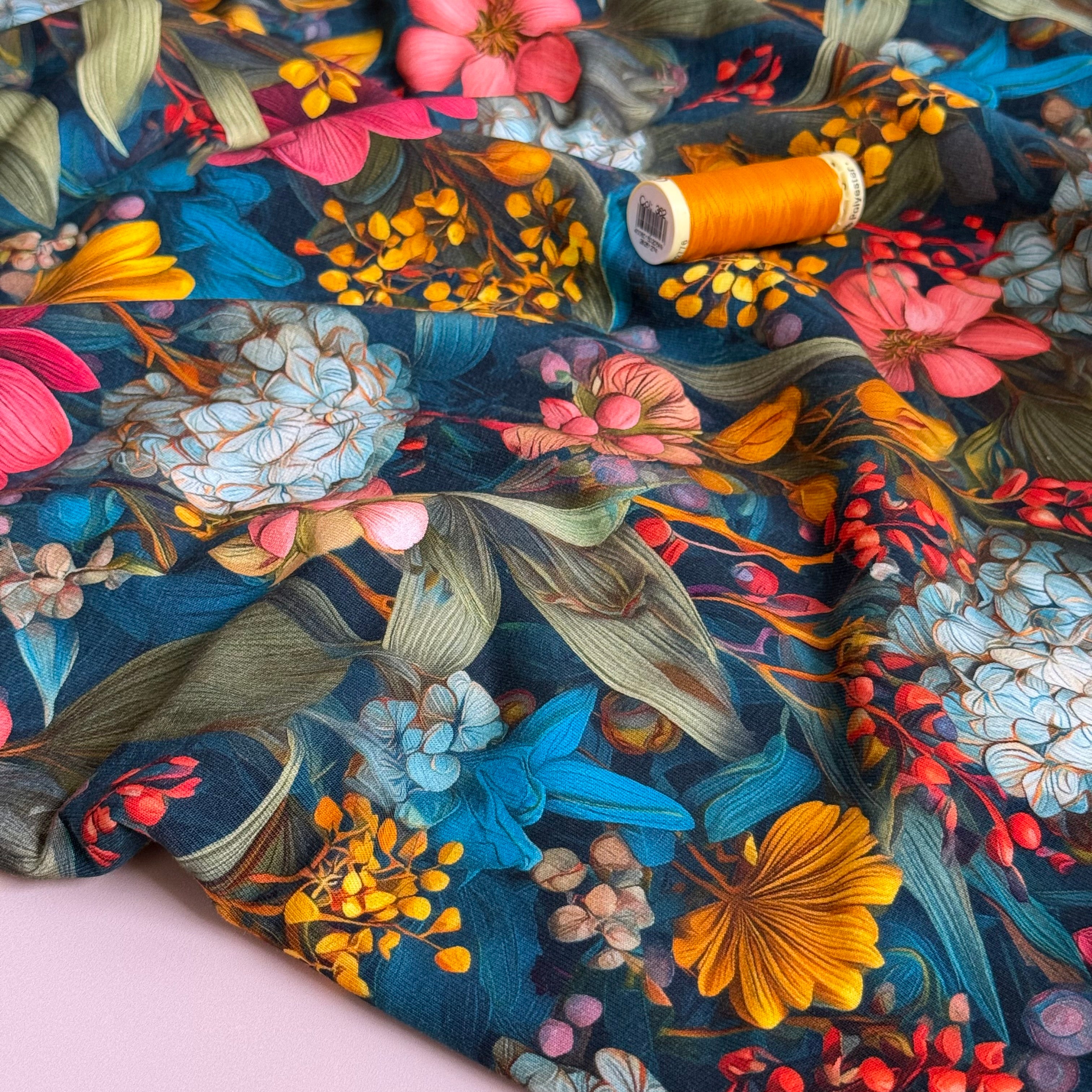 Botanical Garden Cotton Sweat Shirting Fabric